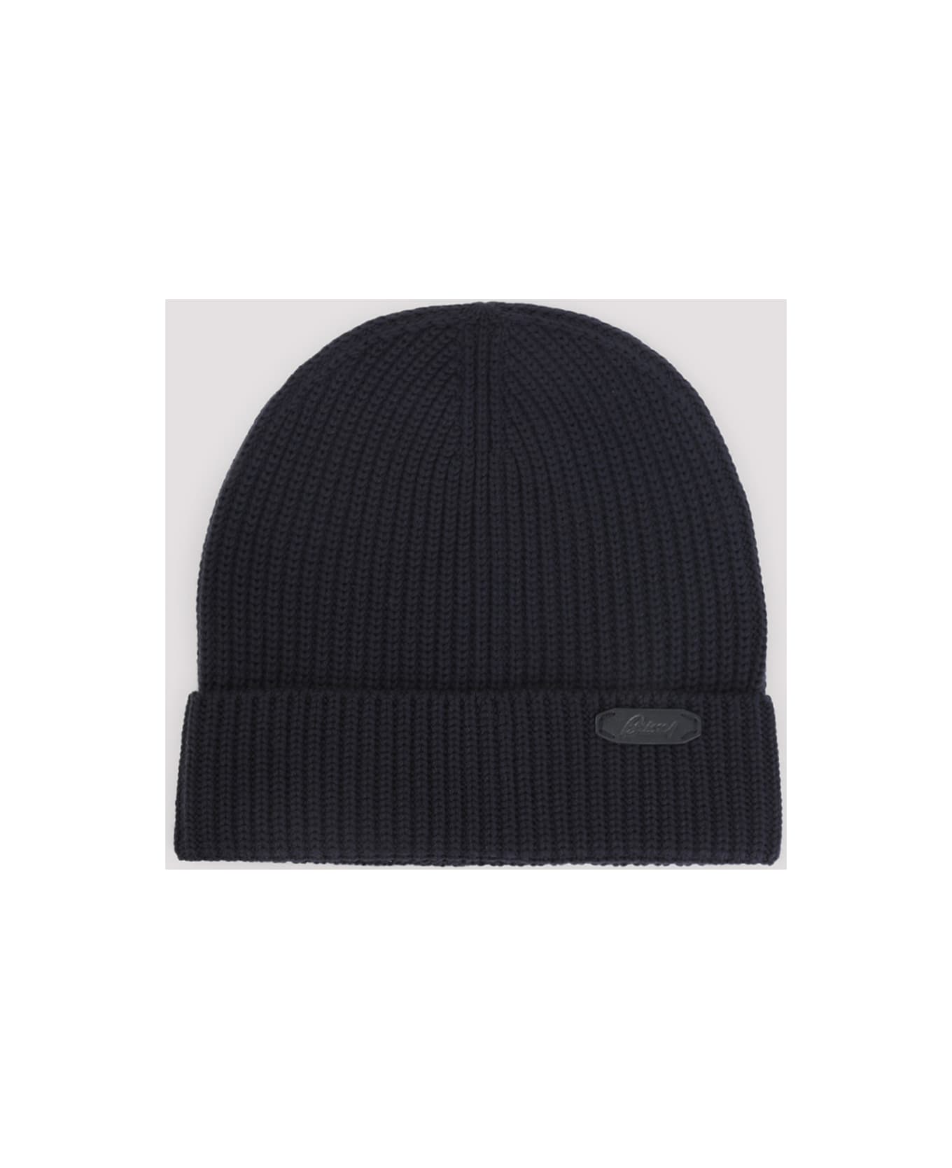 Brioni Wool Knitted Beanie - Midnight Blue