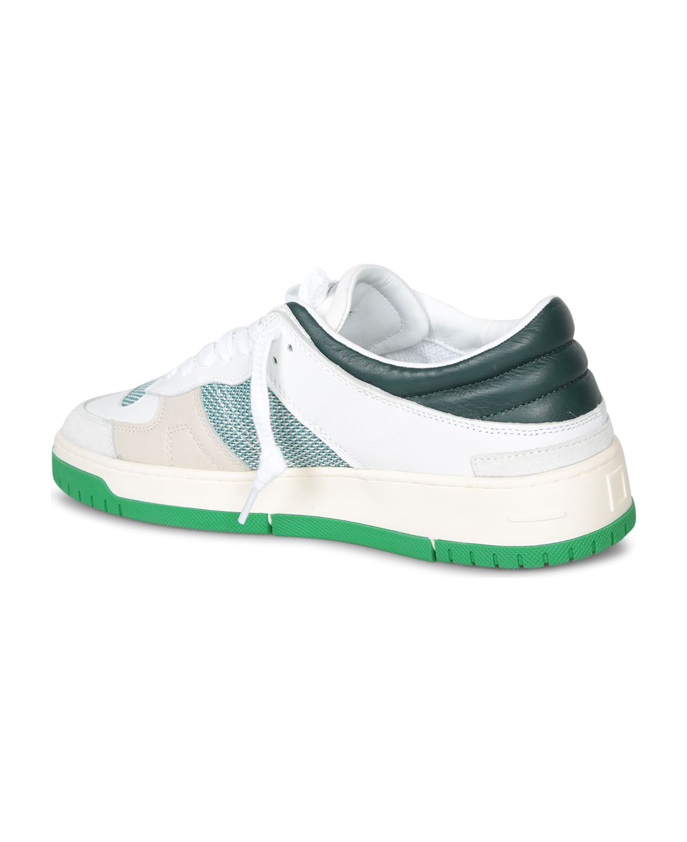 D.A.T.E. Torneo White Green Sneakers - White