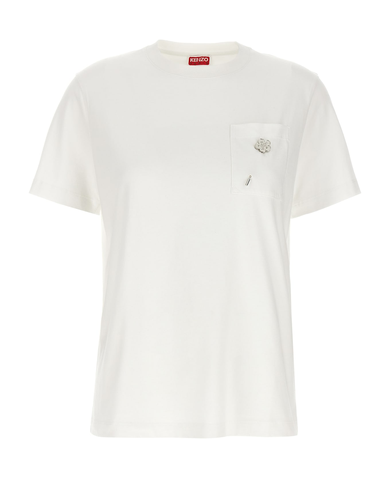Kenzo Logo Pin T-shirt - White