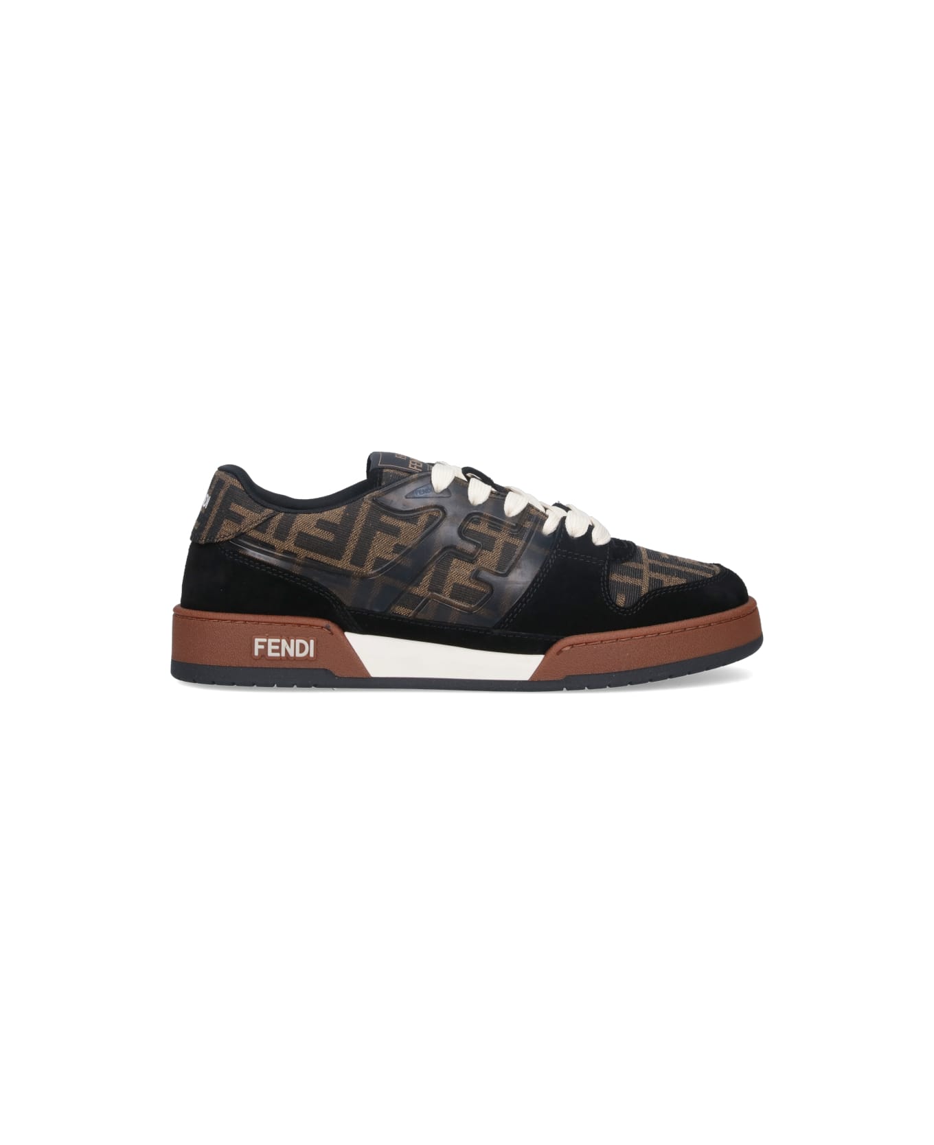 Fendi 
match
 Jacquard Low-top Sneakers - Brown
