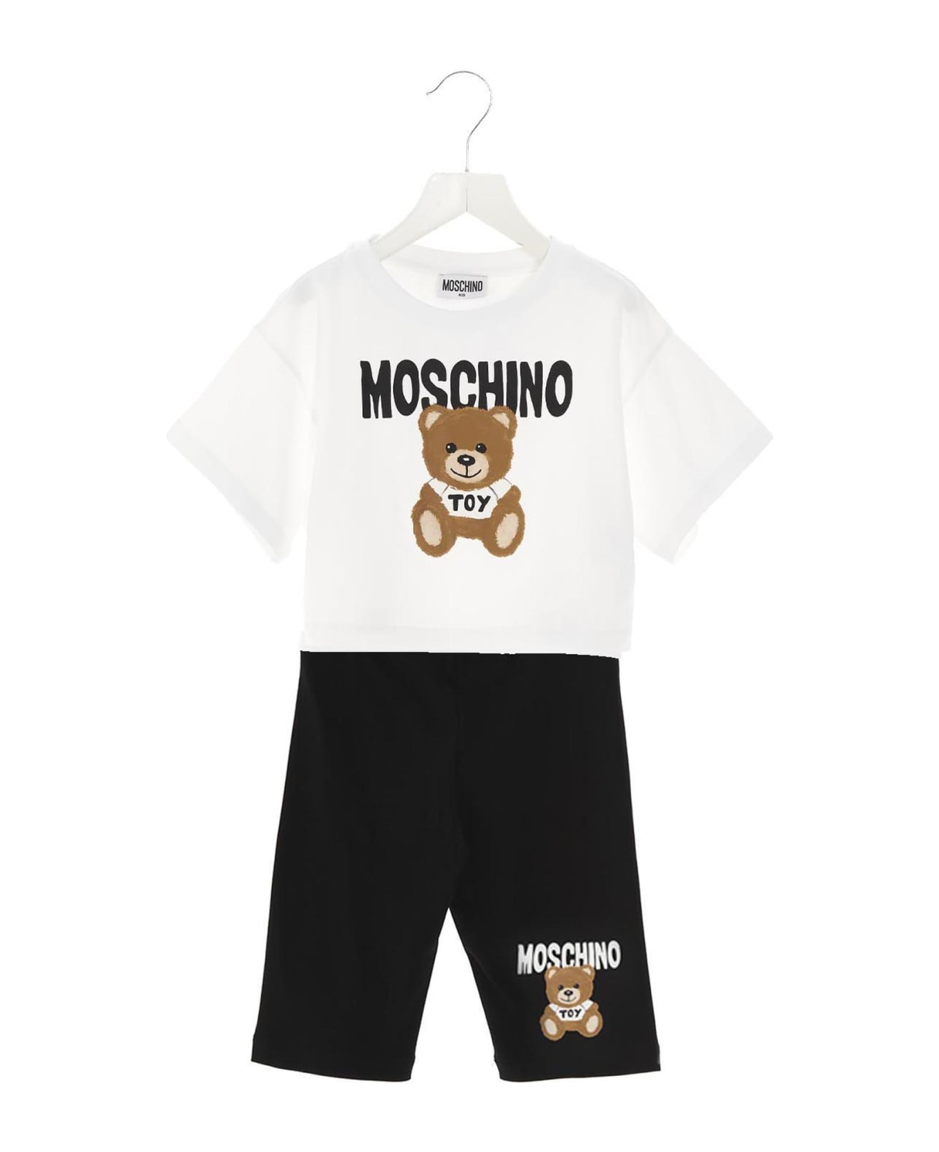 Moschino Logo Print Tracksuit - White/Black