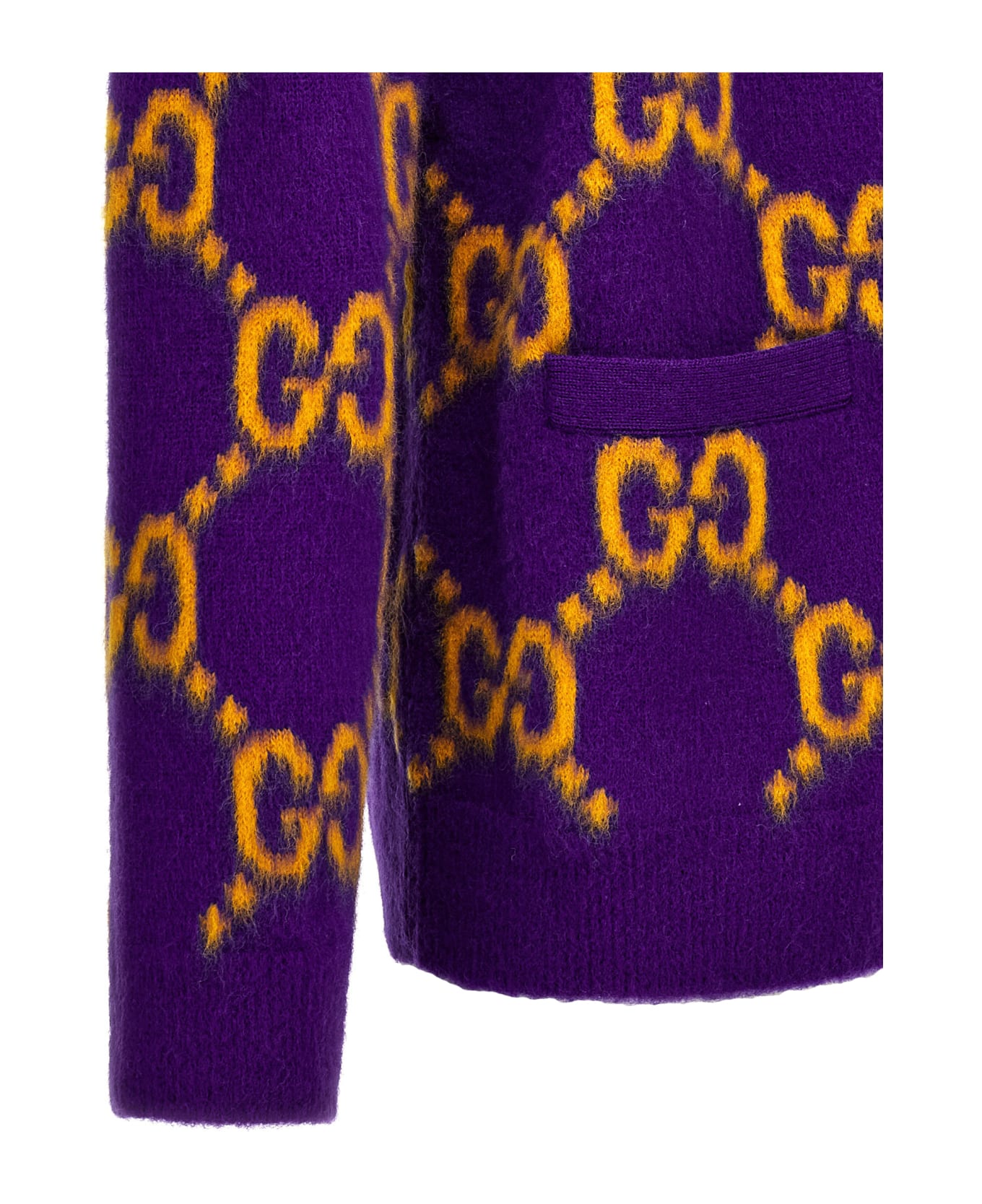 Gucci Logo Cardigan - Purple