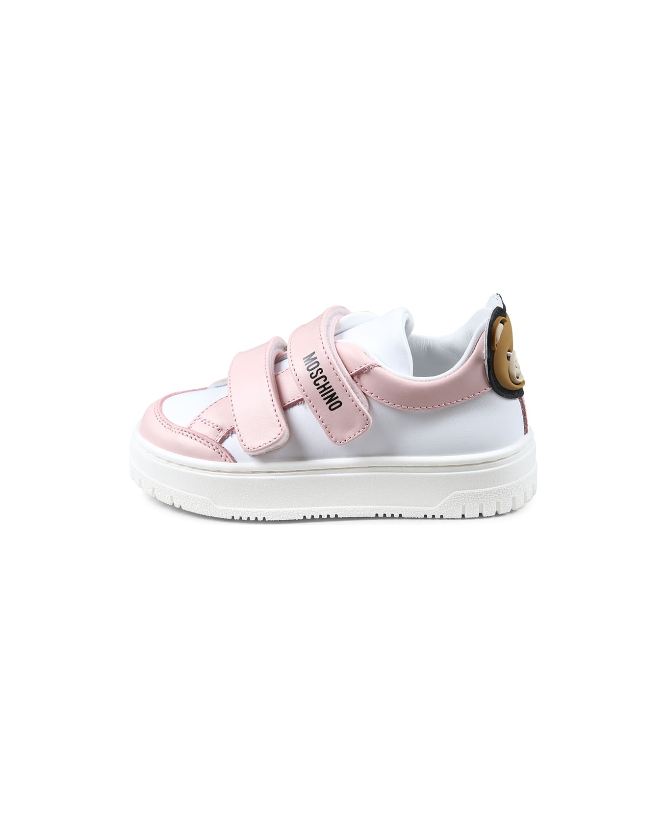 Moschino White Sneakers For Baby Girl And Girl - White