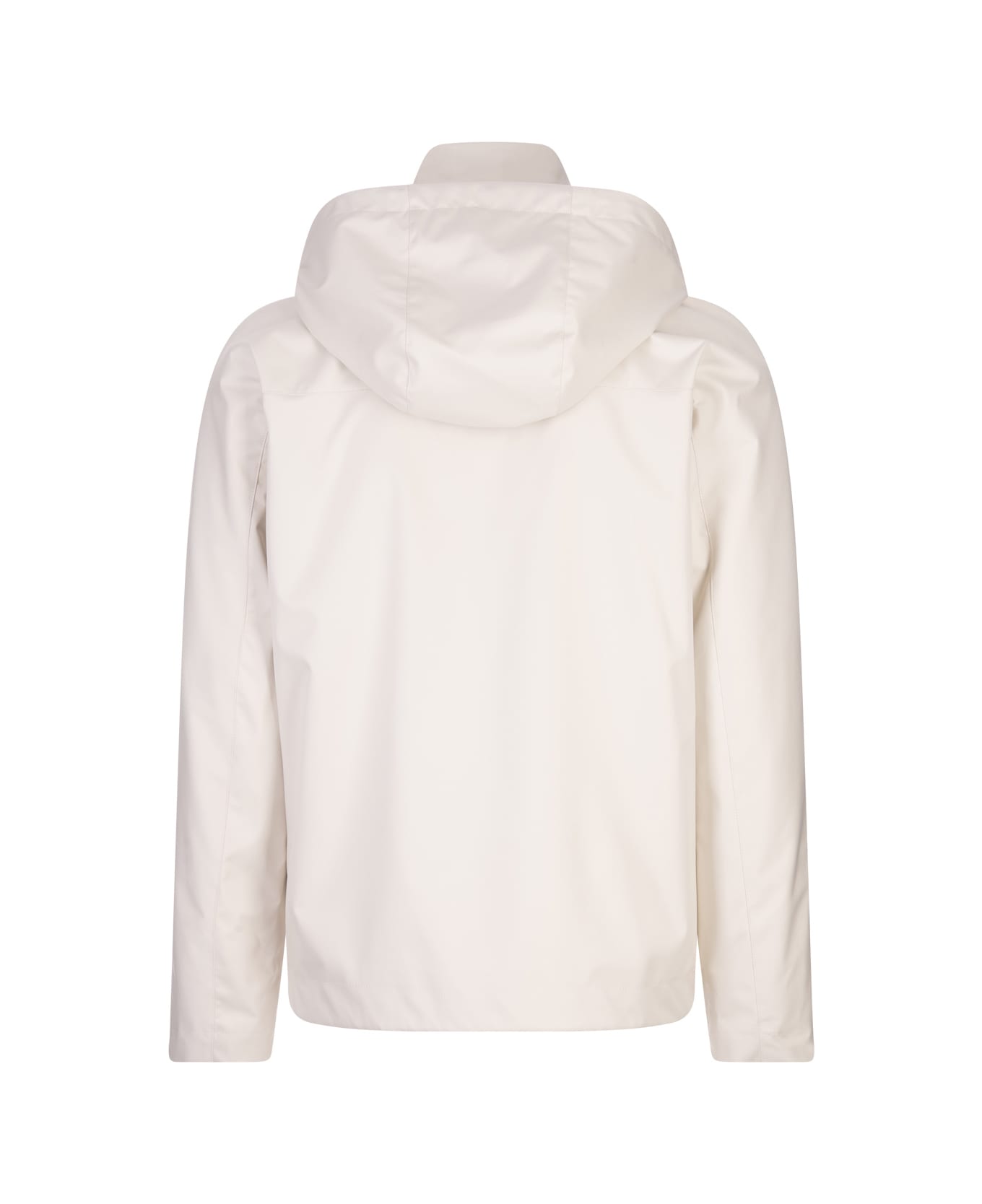 Kiton Lightweight Jacket In White Technical Fabric - White