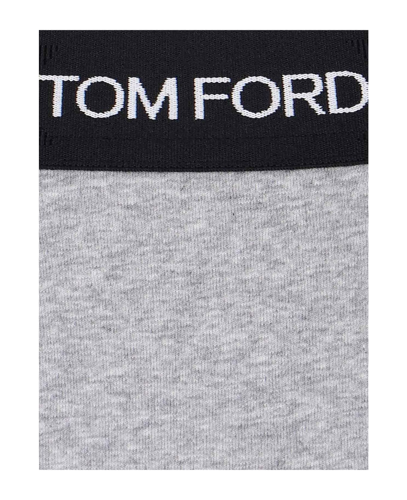 Tom Ford Logo Waistband Pack Of Two Boxers - GREY ショーツ