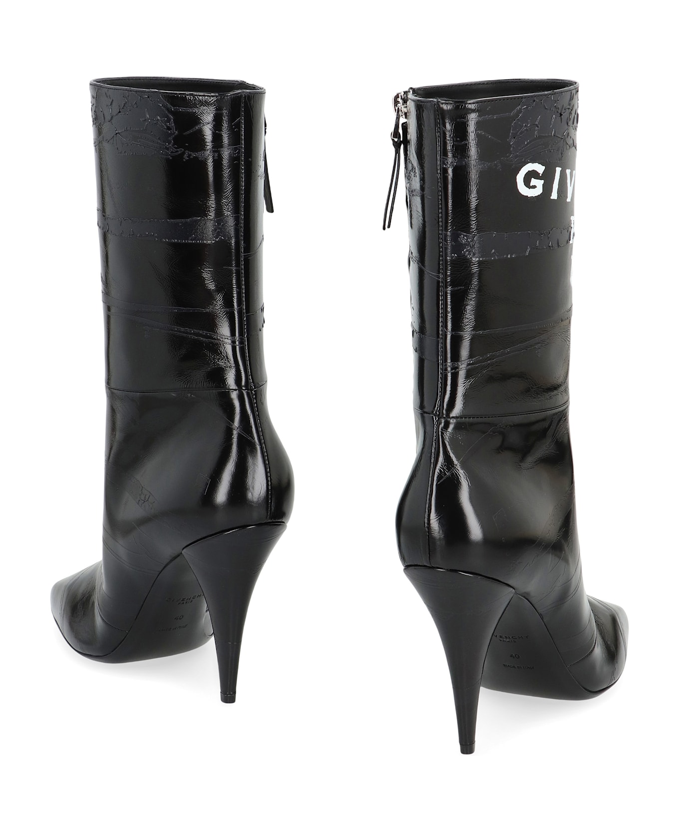 Givenchy Sliced Square Givenchy Tape In Leather - BLACK