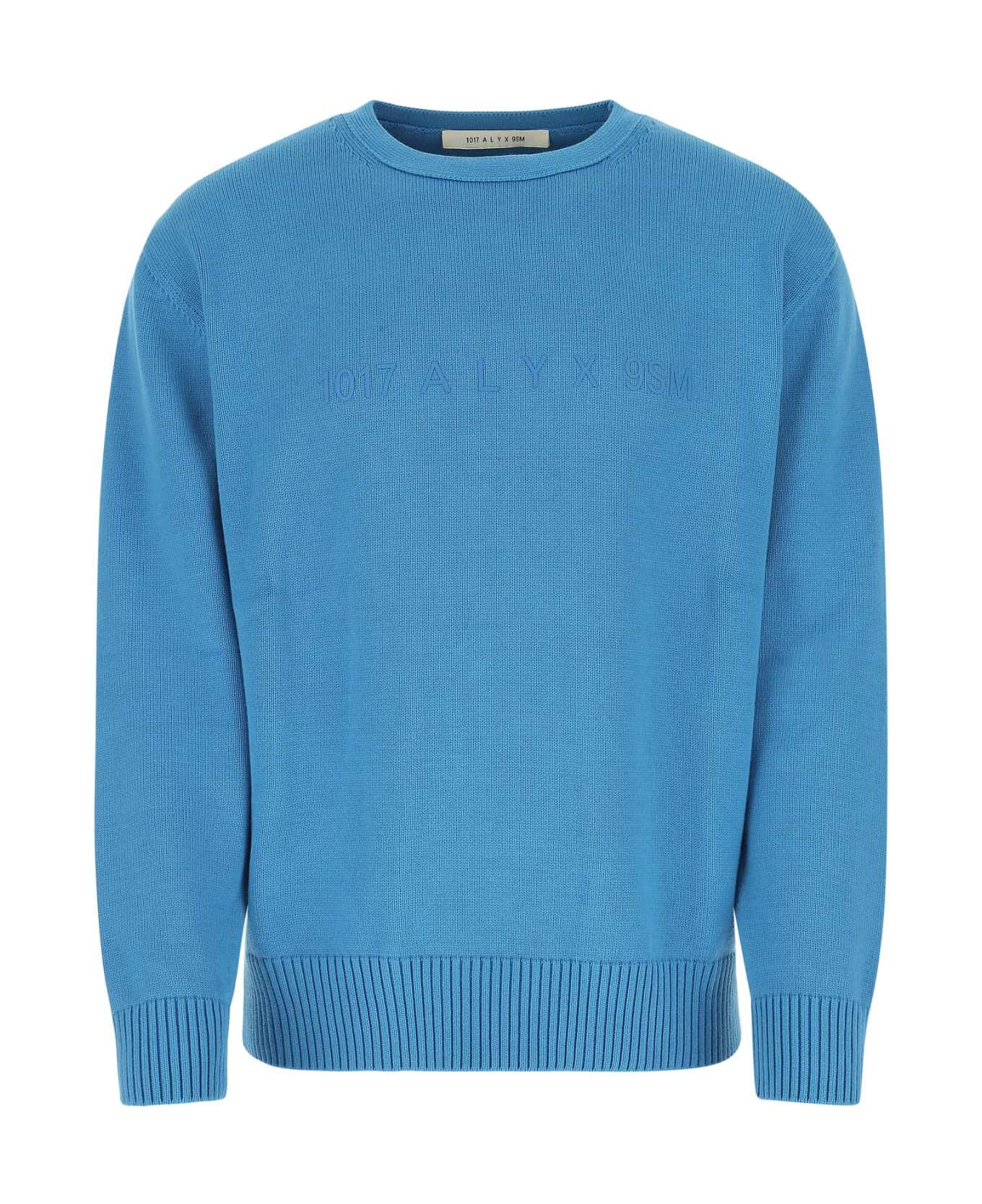 1017 ALYX 9SM Turquoise Cotton Sweater - BLU0001