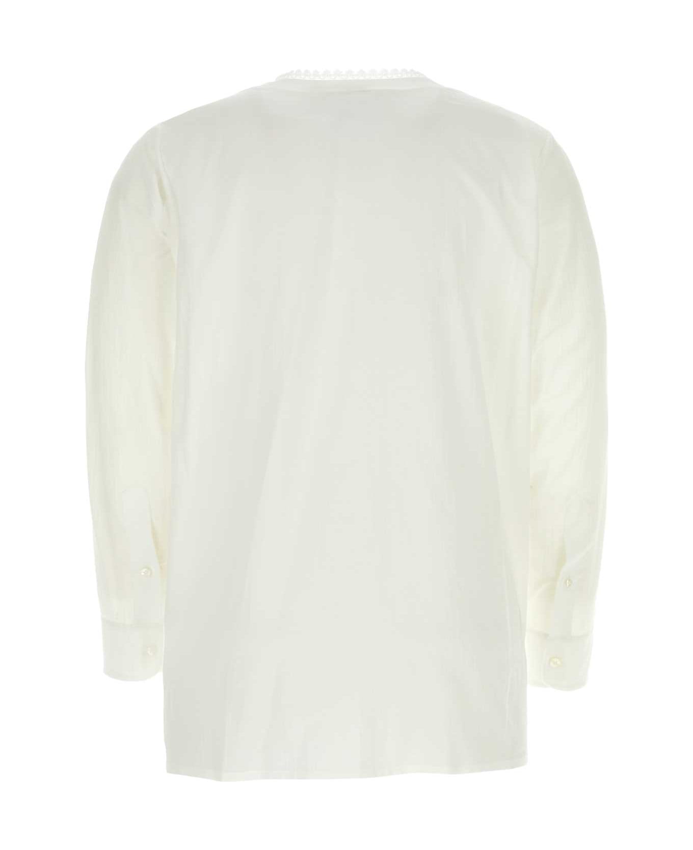 Etro White Cotton Blend Shirt - WHITE