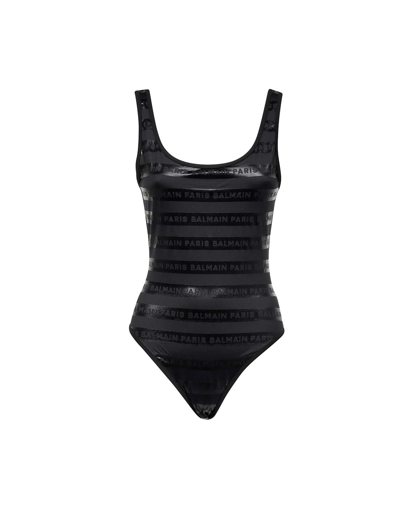 Balmain One-piece Swimsuit - black