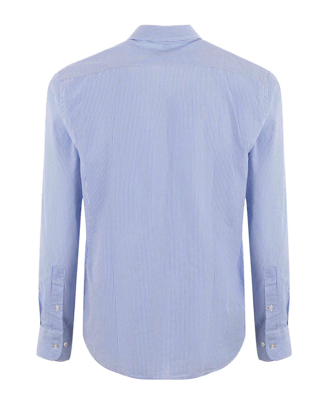La Martina Shirt - Azzurro/Bianco