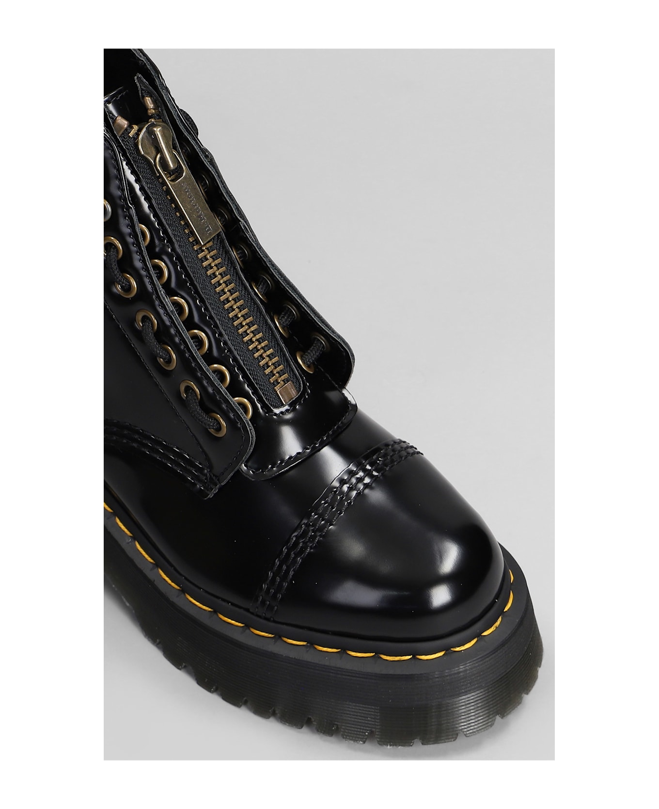 Dr. Martens Vegan Sinclair Combat Boots In Black Synthetic - Black
