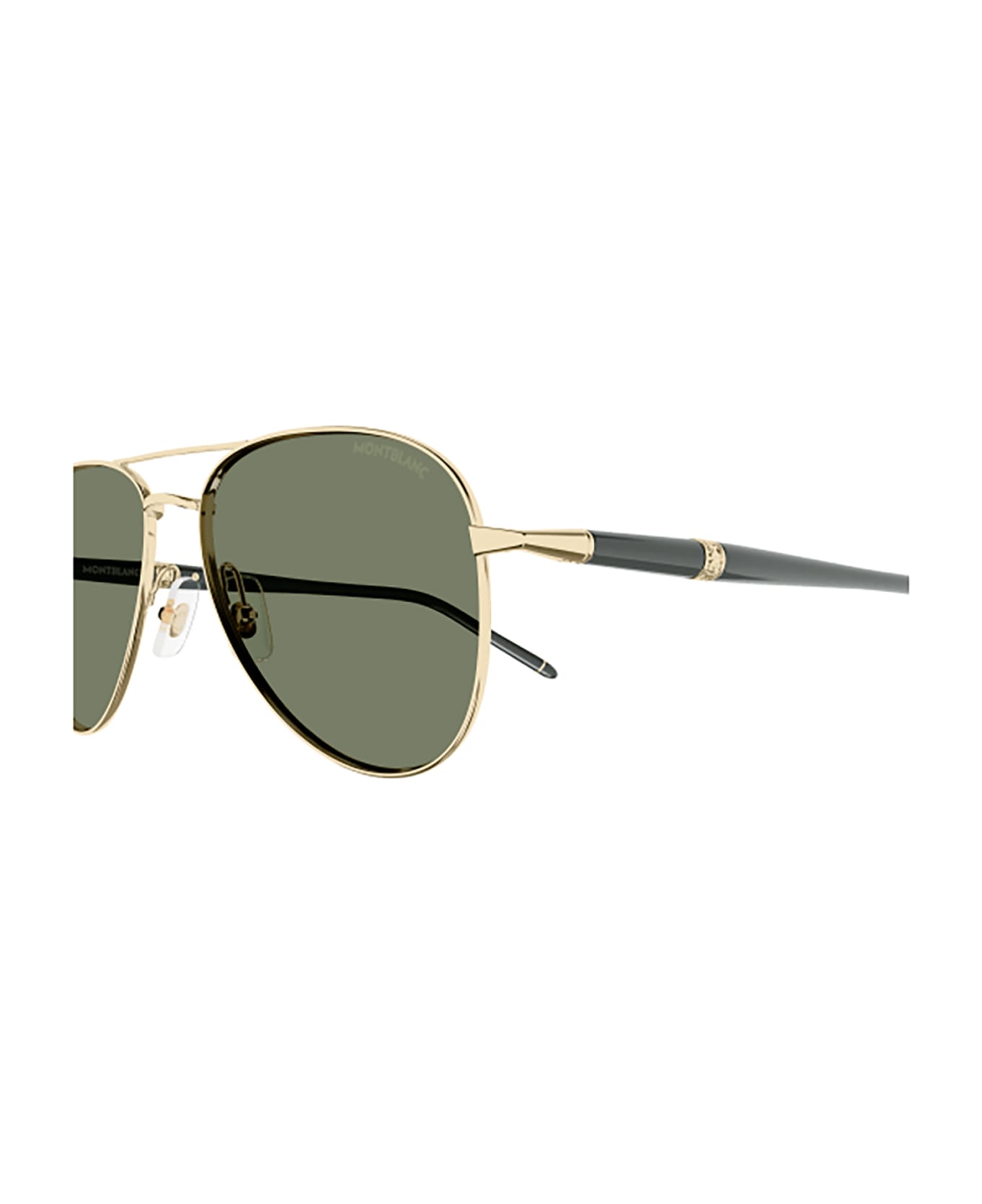 Montblanc MB0345S Sunglasses - Gold Grey Green