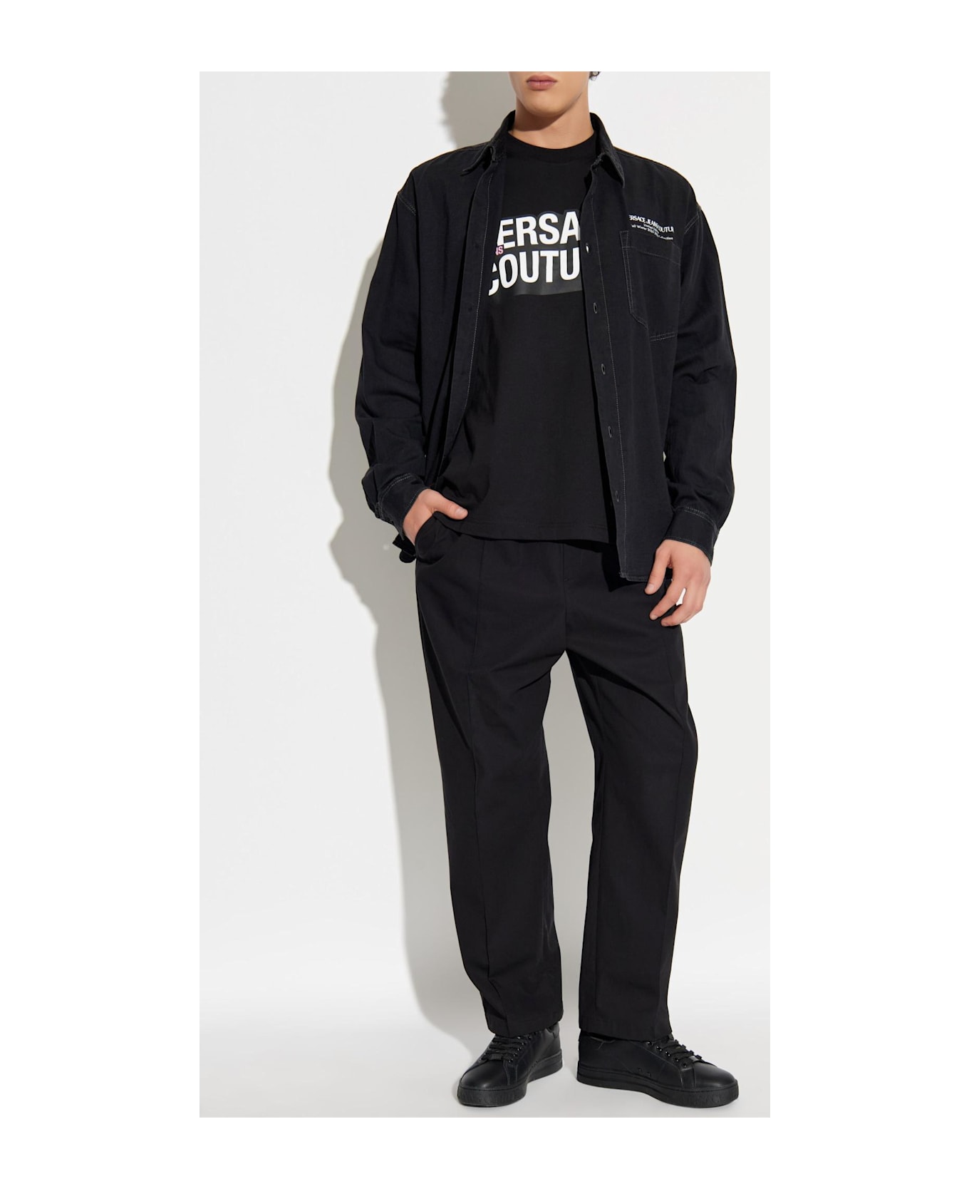 Versace Jeans Couture T-shirt With Print - black