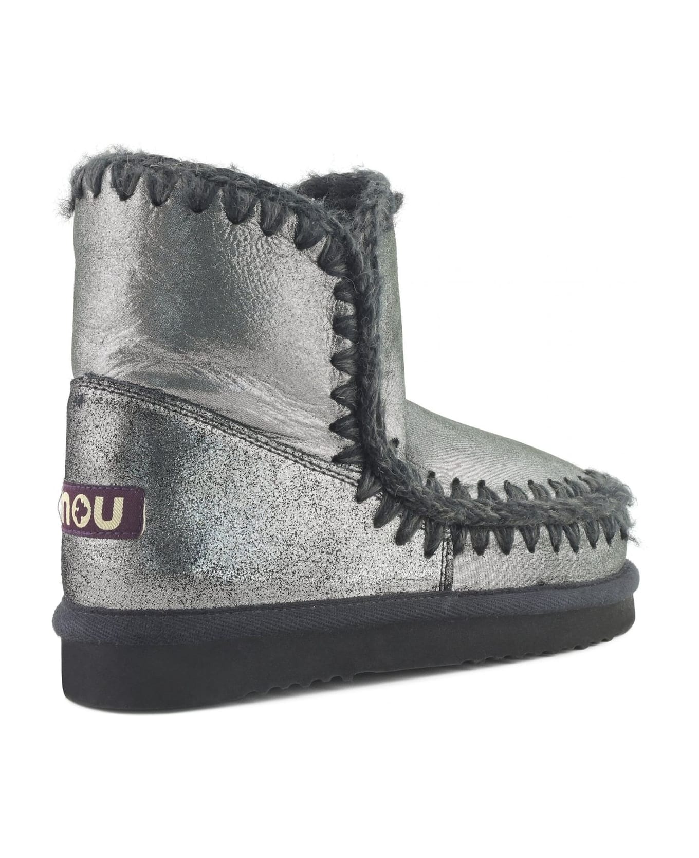 Mou Microglitter Black Double-face Sheepskin Eskimo 18 - Black