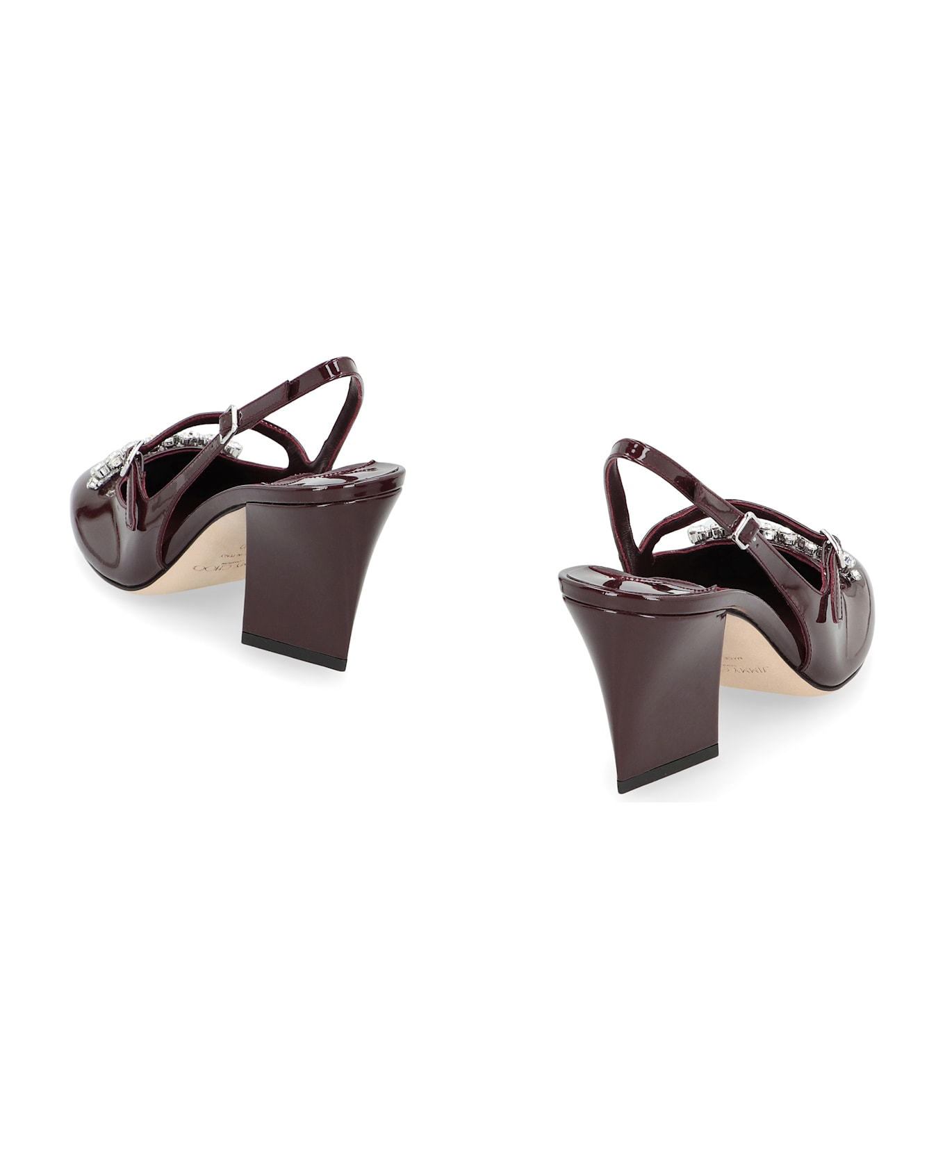 Jimmy Choo Belinda Patent Leather Slingback Pumps - Burgundy