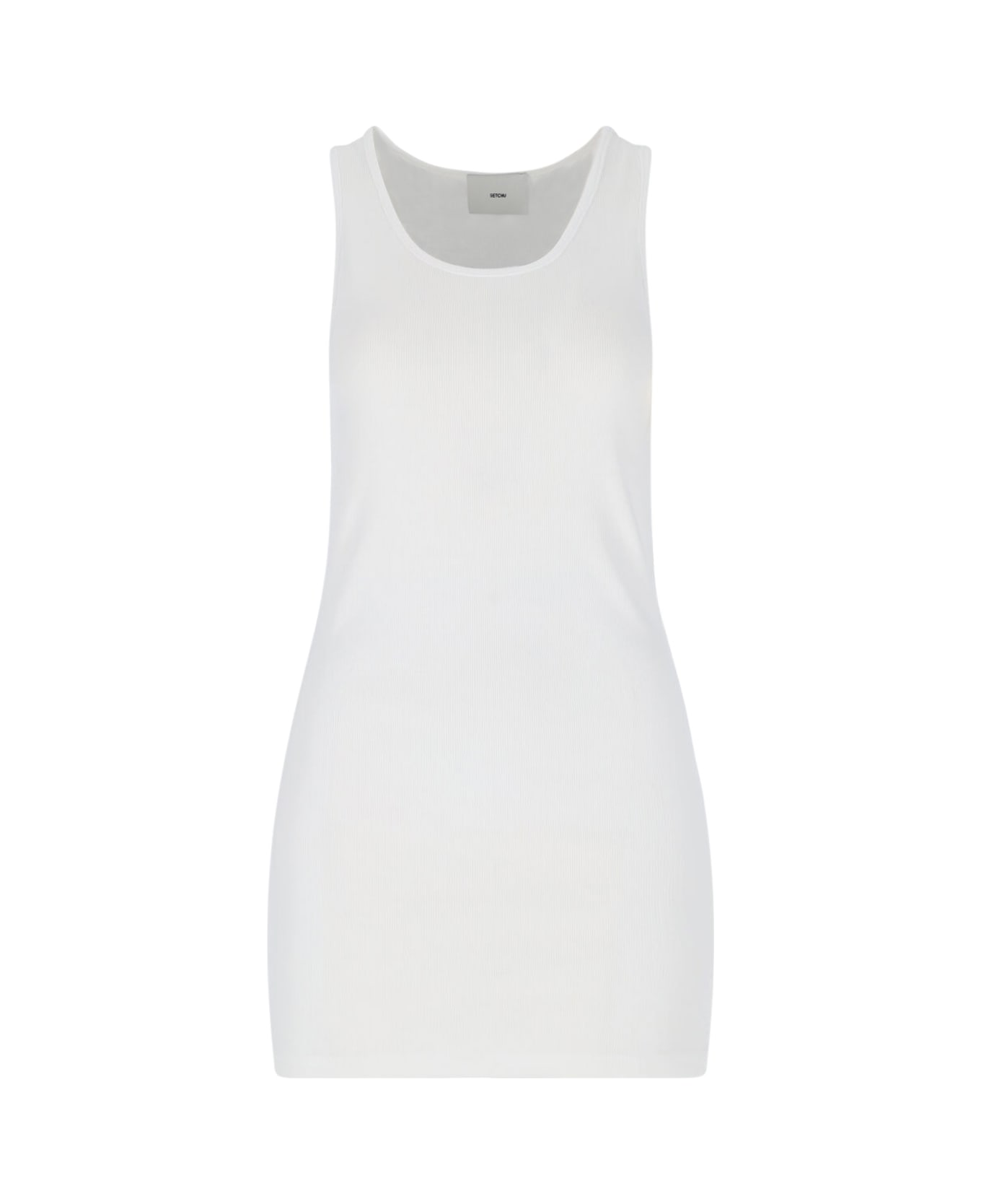 Setchu Logo Mini Dress - White