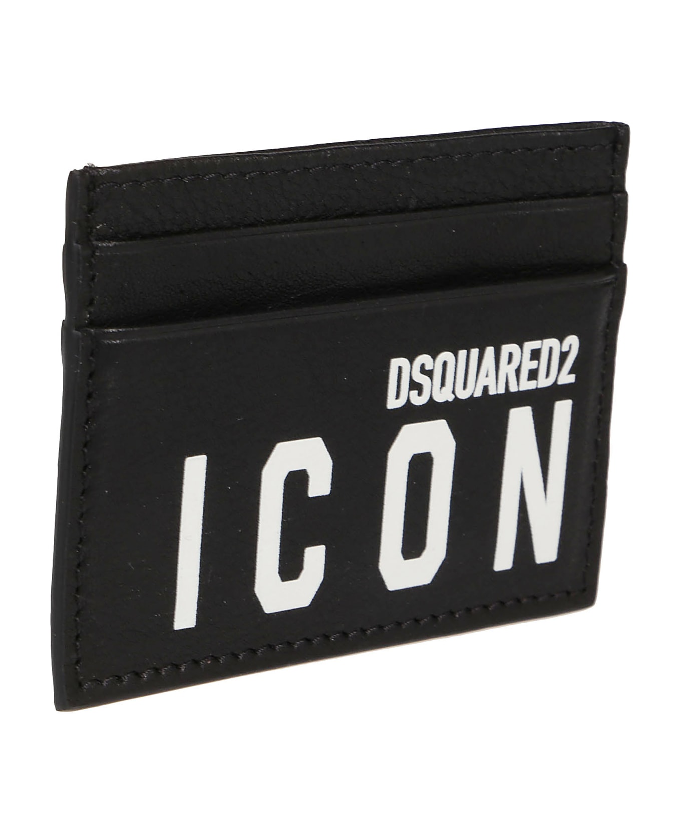 Dsquared2 Be Icon Credit Card Holder - Nero/bianco