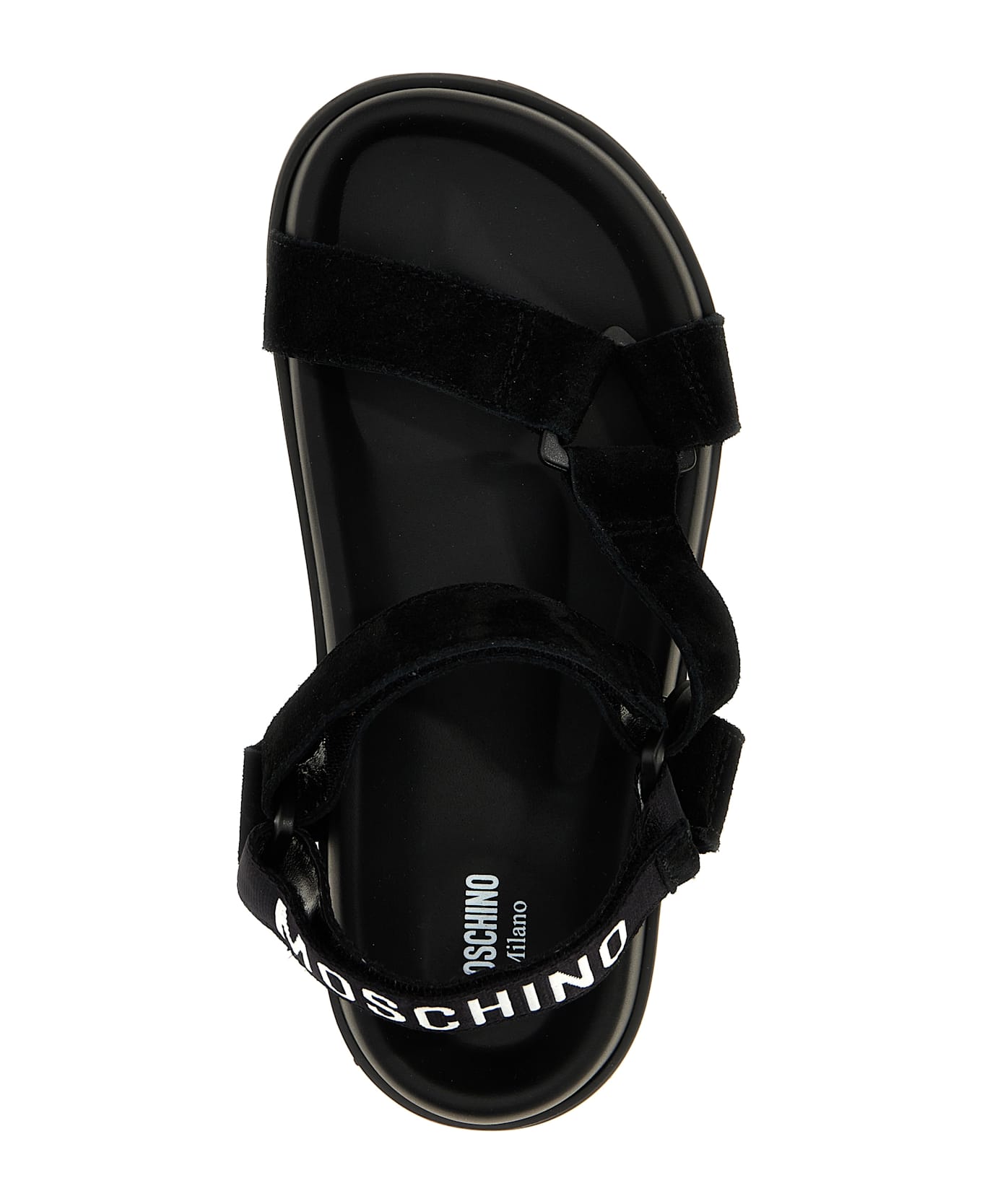 Moschino Suede Sandals - Black