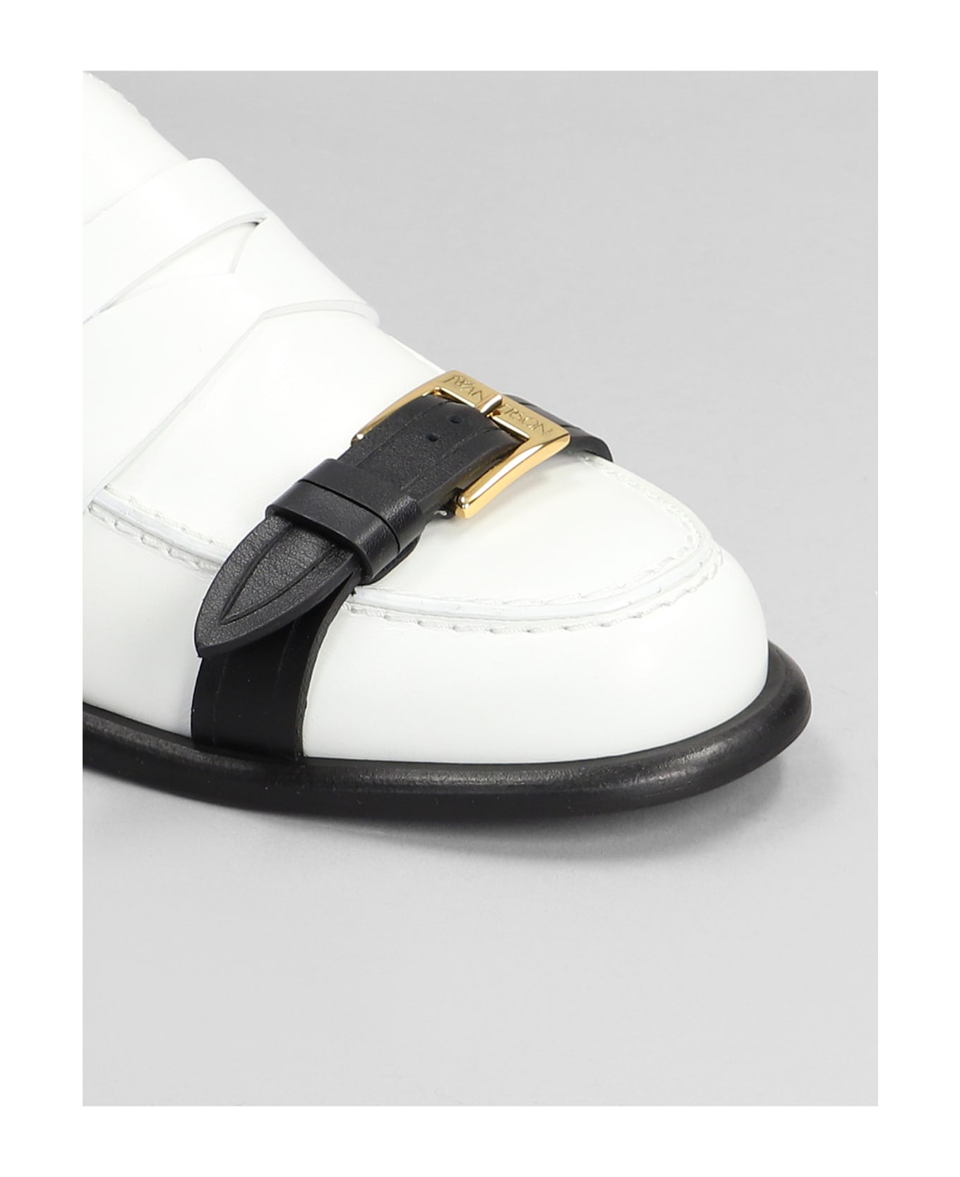 J.W. Anderson Animated Mocassin Loafers In White Leather - white