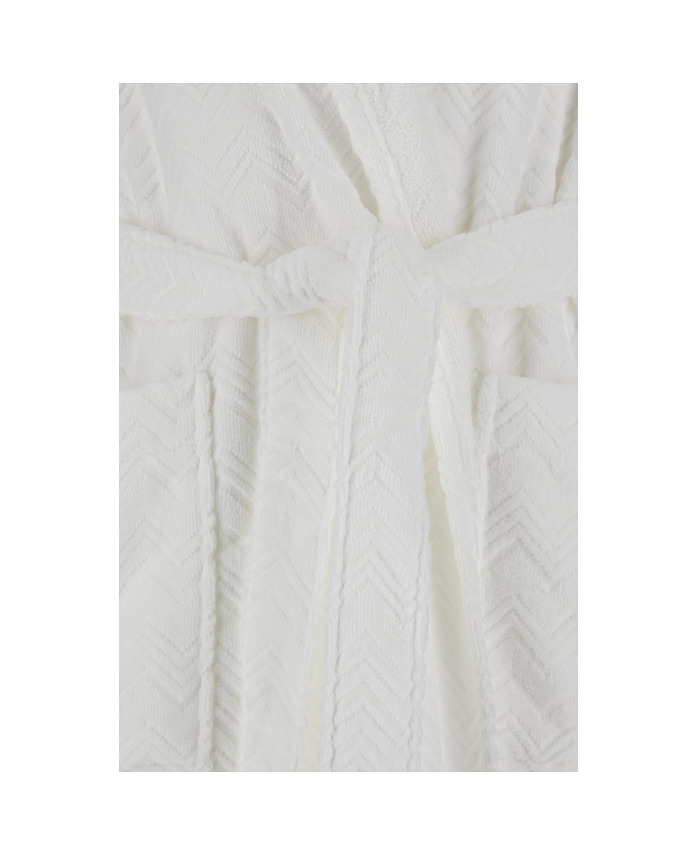 Missoni Chalk Hooded Bathrobe Mod.19_new - White