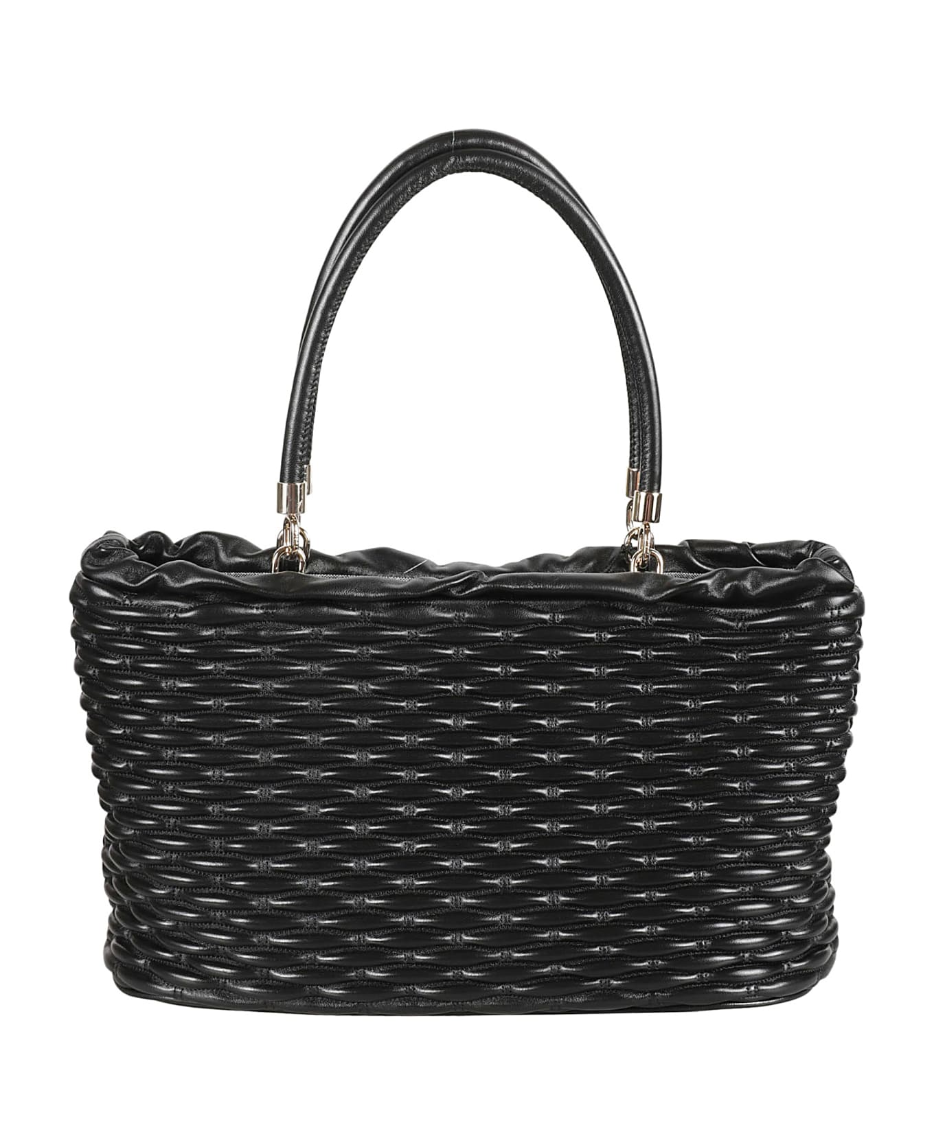 Furla Weave Drawstring Tote - Black