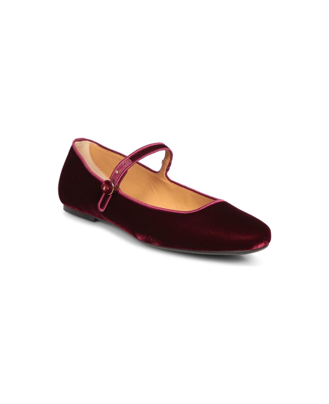 Tod's Almond-toe Velvet Ballet Flats - Bordeaux