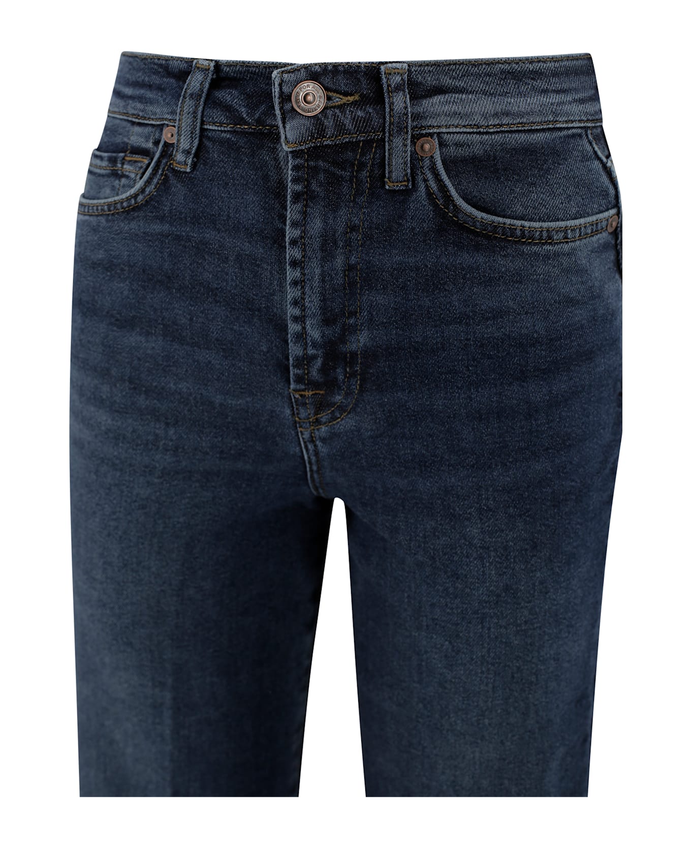 7 For All Mankind Wide Leg High Waist Jeans - Blue
