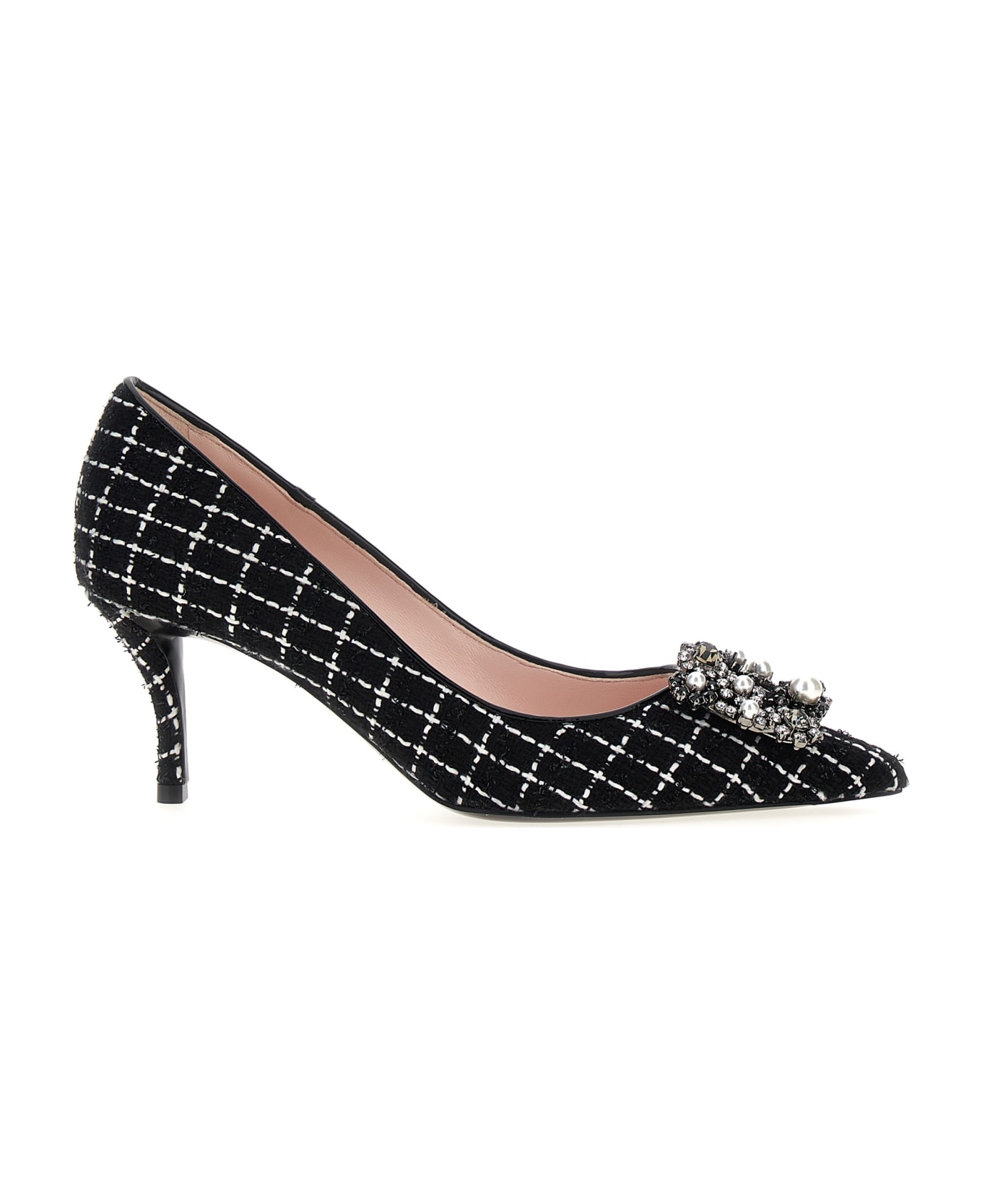 Roger Vivier 'flower Strass Pearl' Pumps - White/Black