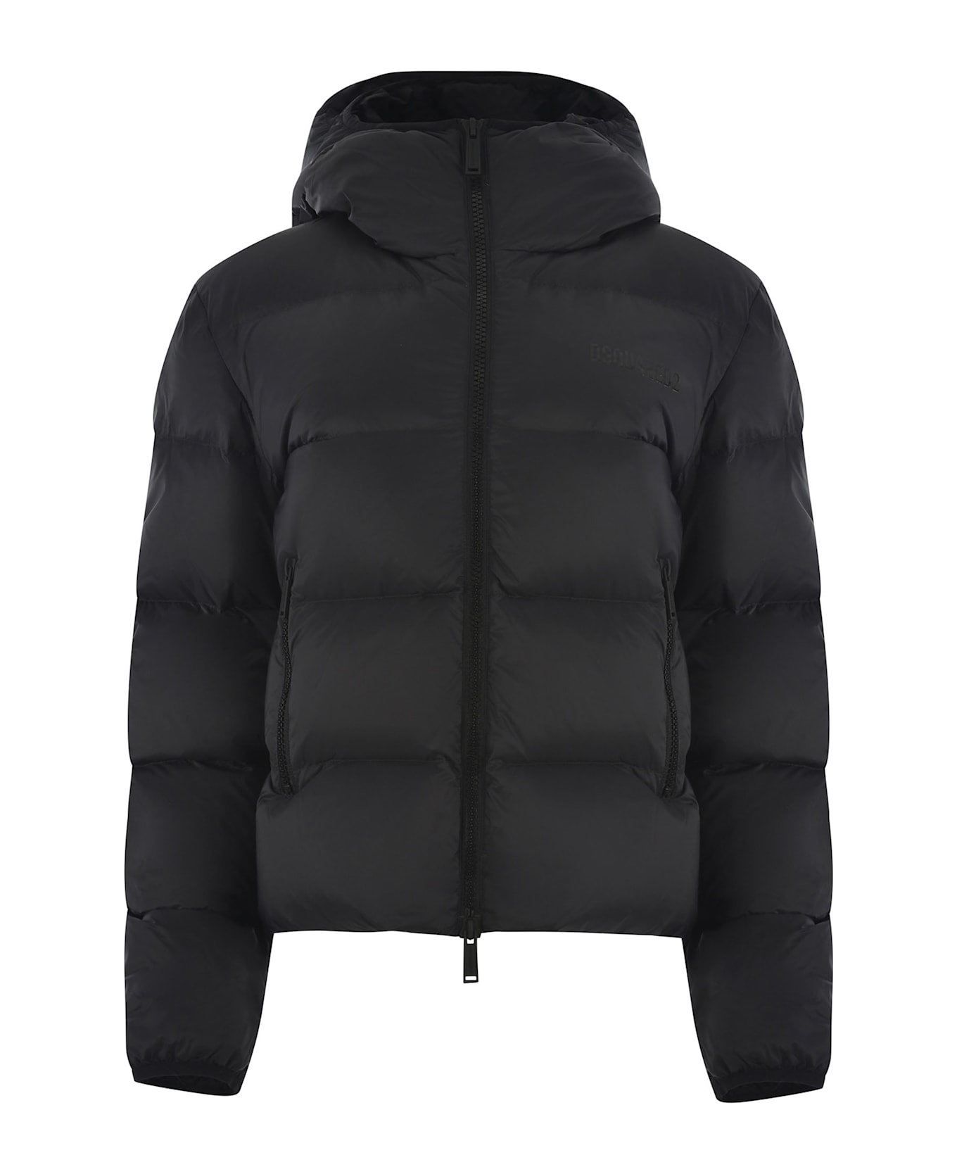 Dsquared2 Black Nylon Down Jacket - BLACK