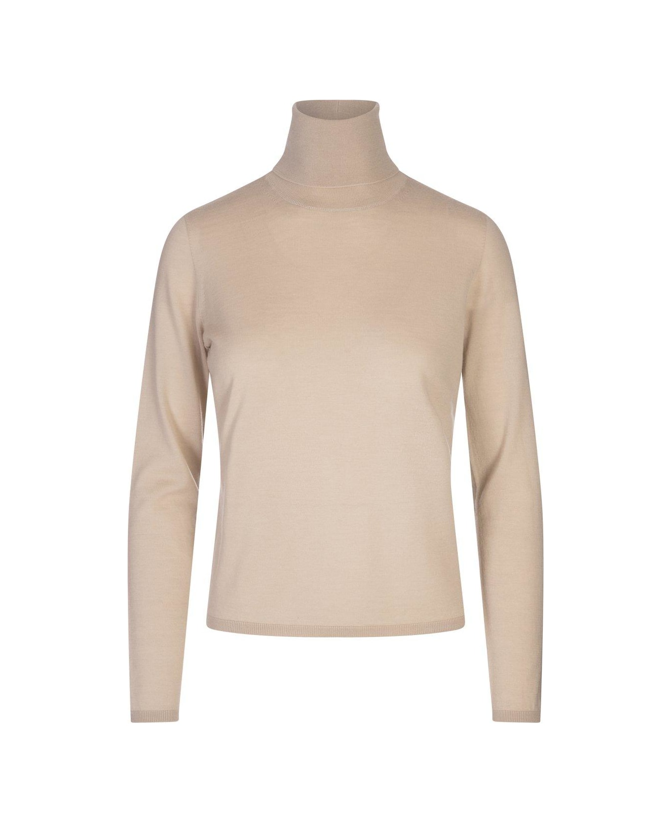 Max Mara Adda Turtleneck Long-sleeved Sweater - Beige