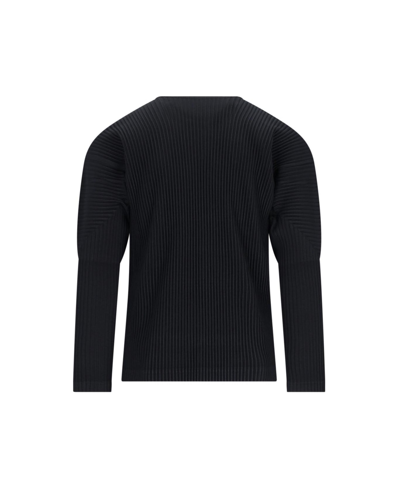 Homme Plissé Issey Miyake Pleated T-shirt - Black