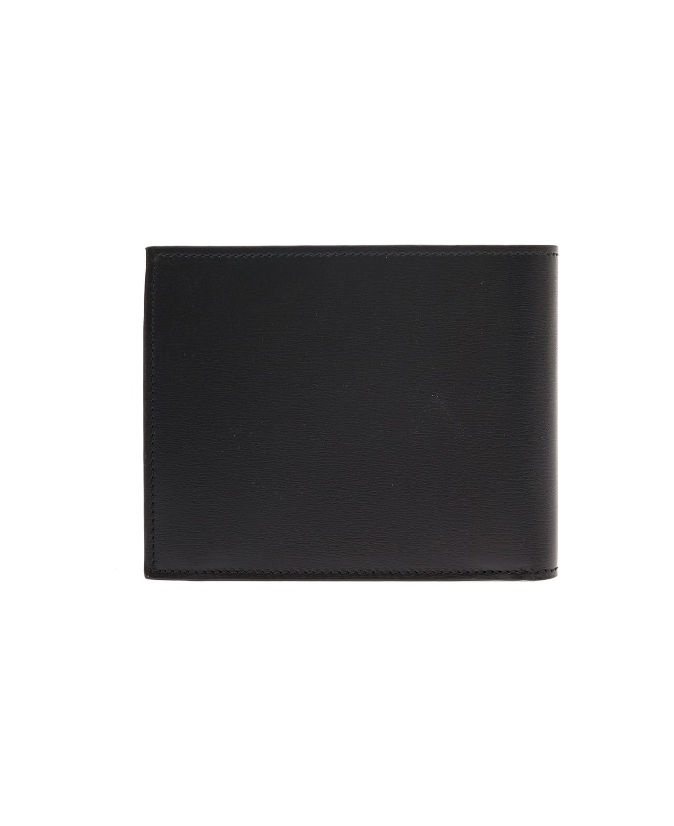 Ferragamo Black Bifold Wallet With Logo Lettering In Leather Man - Black