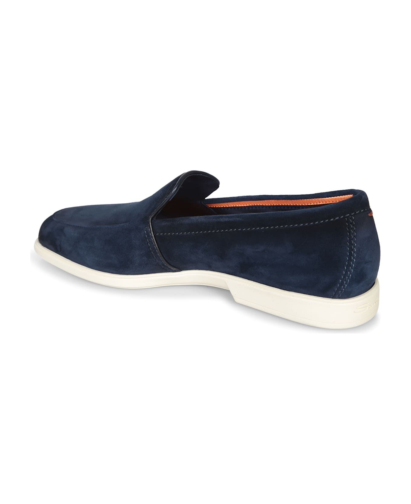 Santoni Malibu Blue Suede Loafer - Blue
