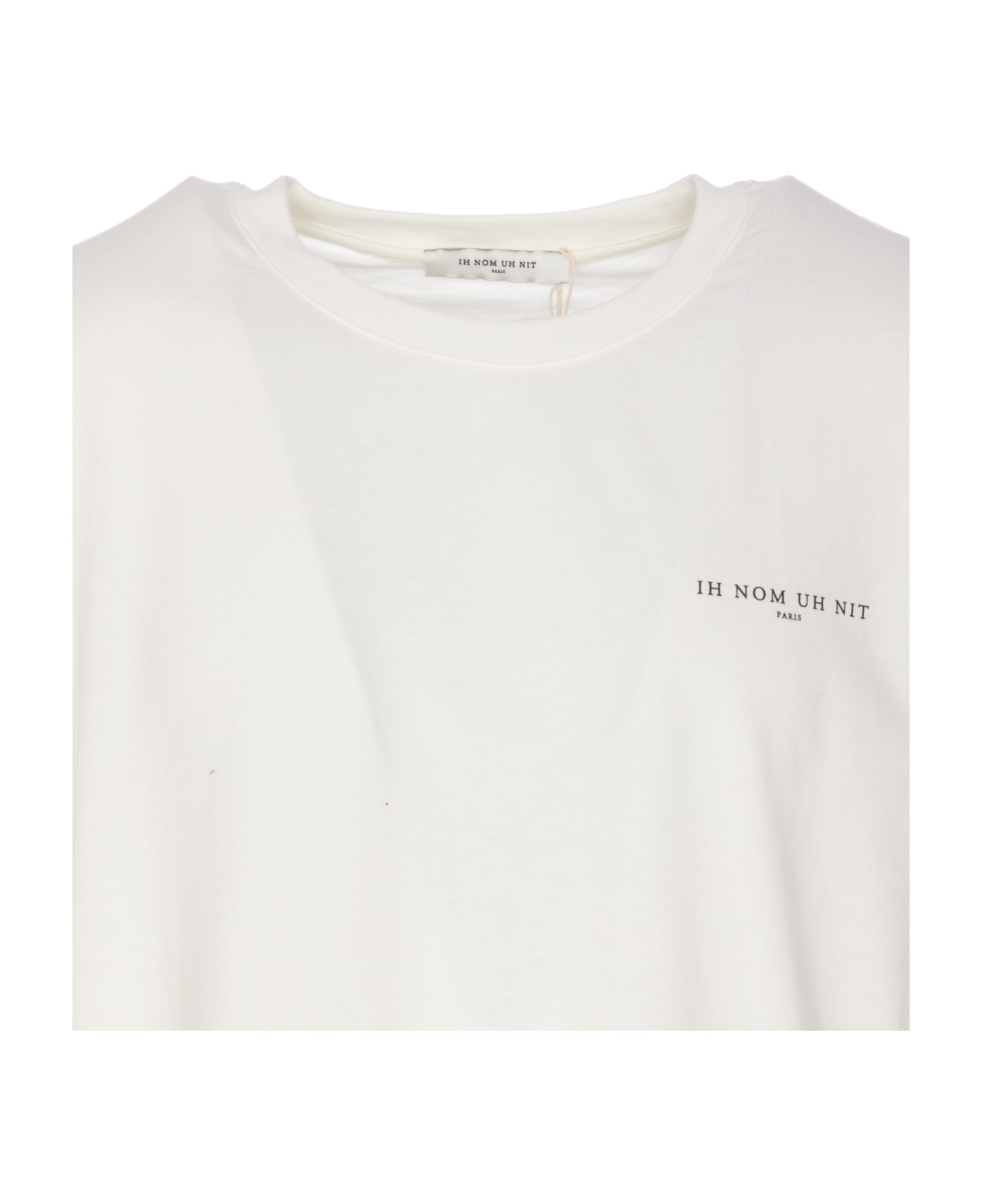ih nom uh nit Black Roses And Pearls Logo T-shirt - Off White シャツ