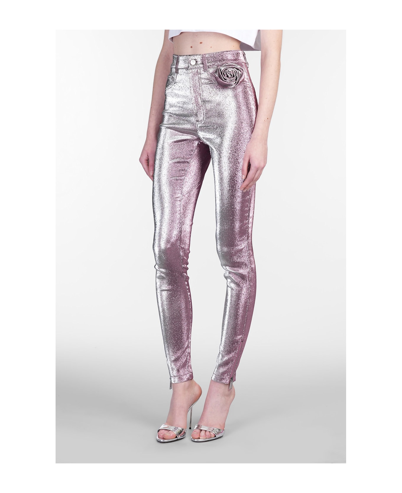 AREA Leggings In Rose-pink Polyester - rose-pink