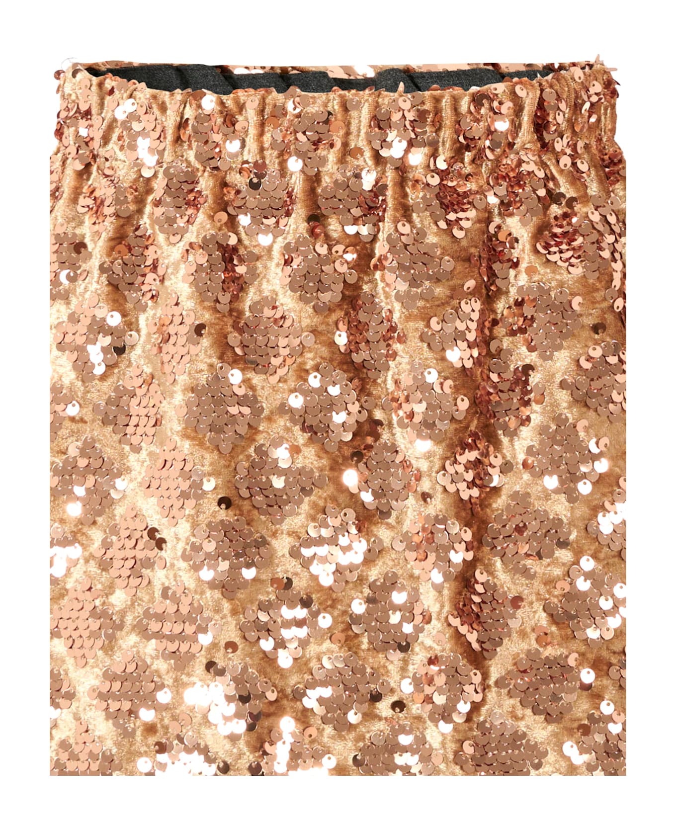 Douuod Rose Gold Skirt For Girl With Sequin - Gold