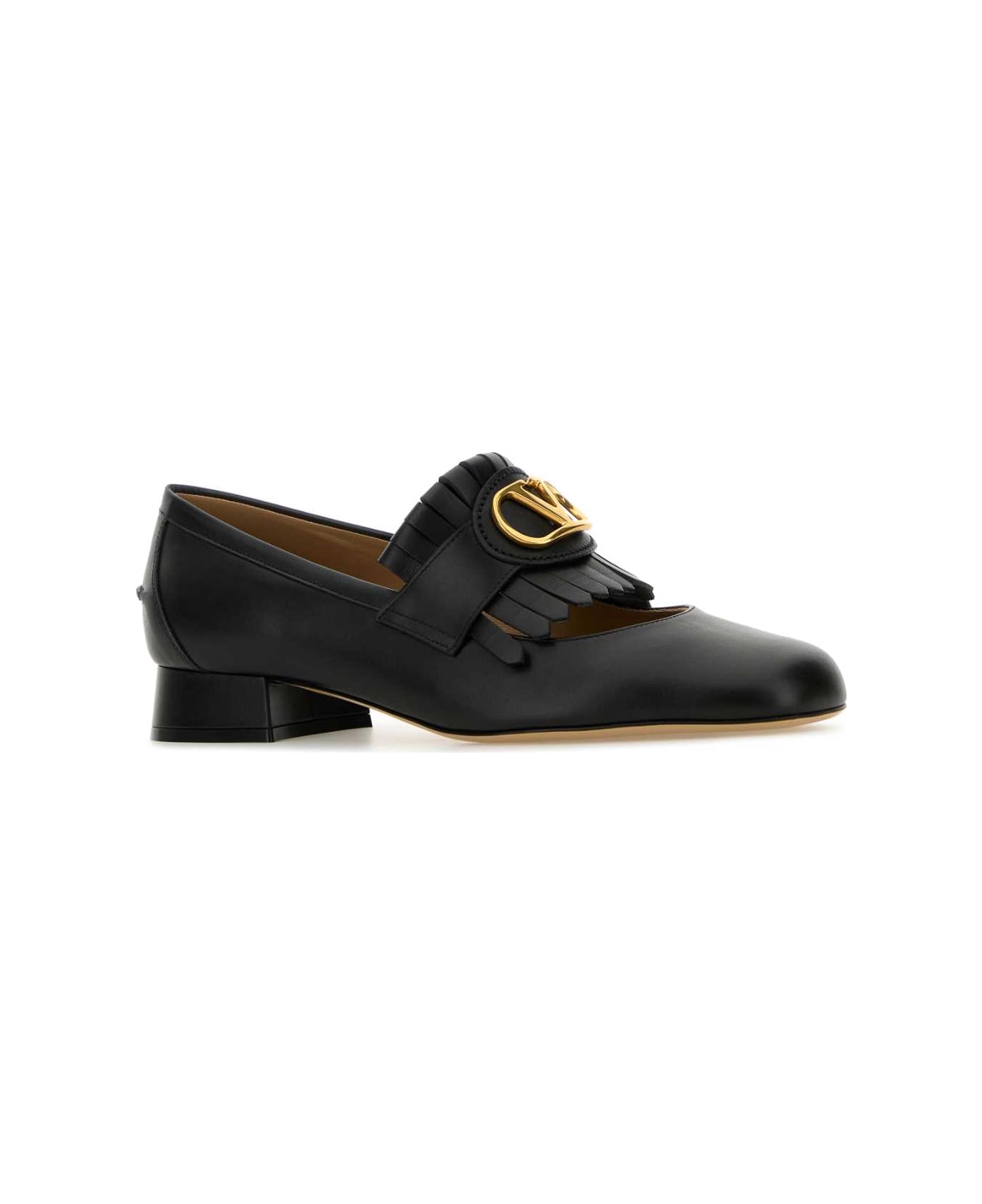 Valentino Garavani Black Leather Loafers - NERO