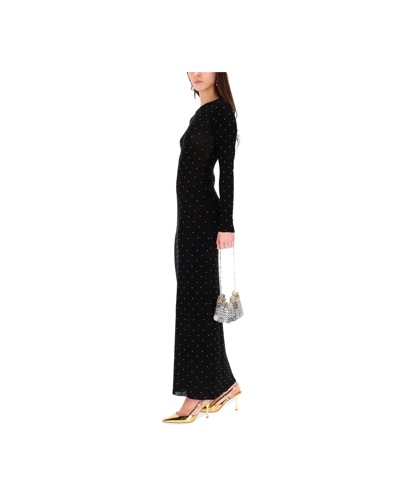 Paco Rabanne Second-skin Effect Long Dress - BLACK