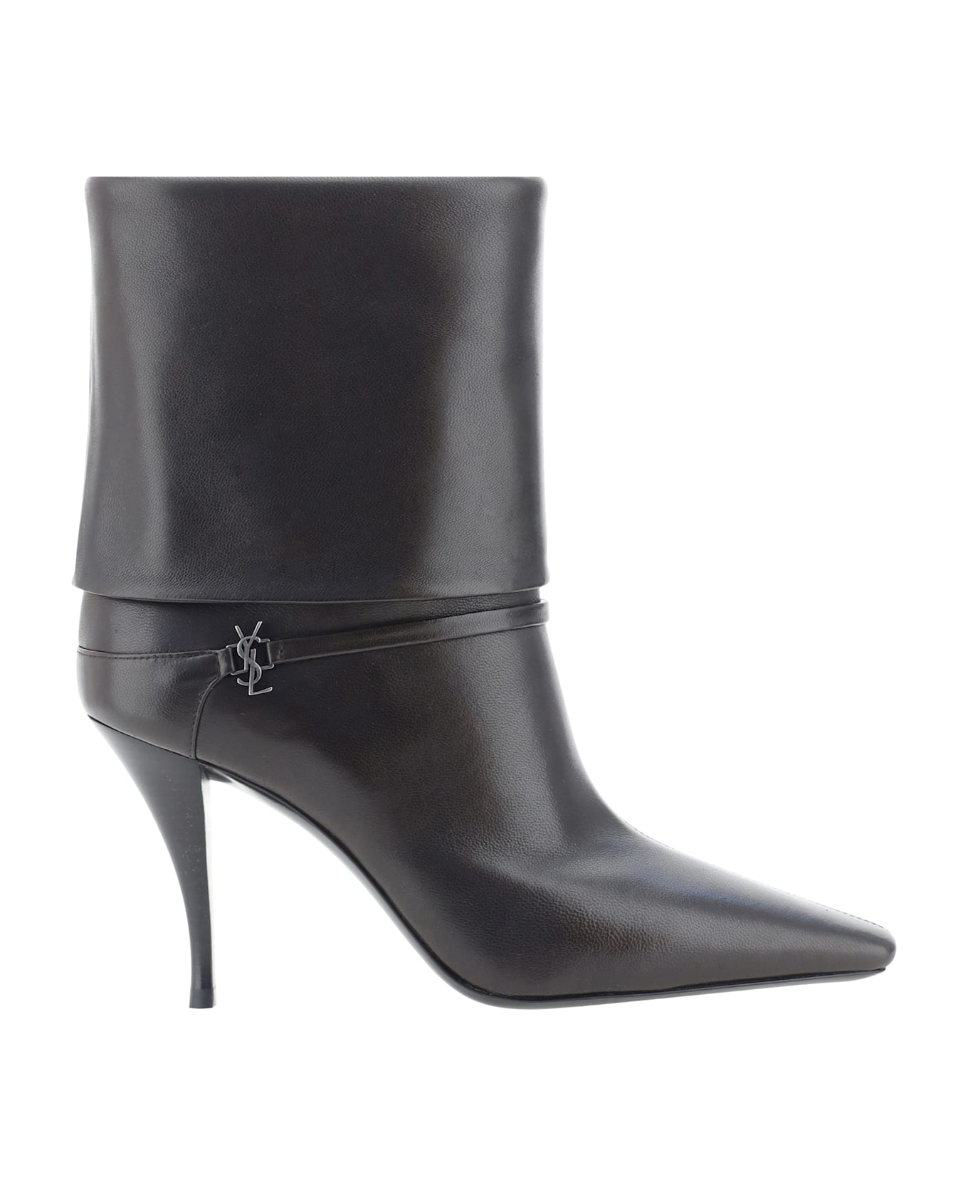 Saint Laurent Vicky Ankle Boots - Harris Eagle Brown