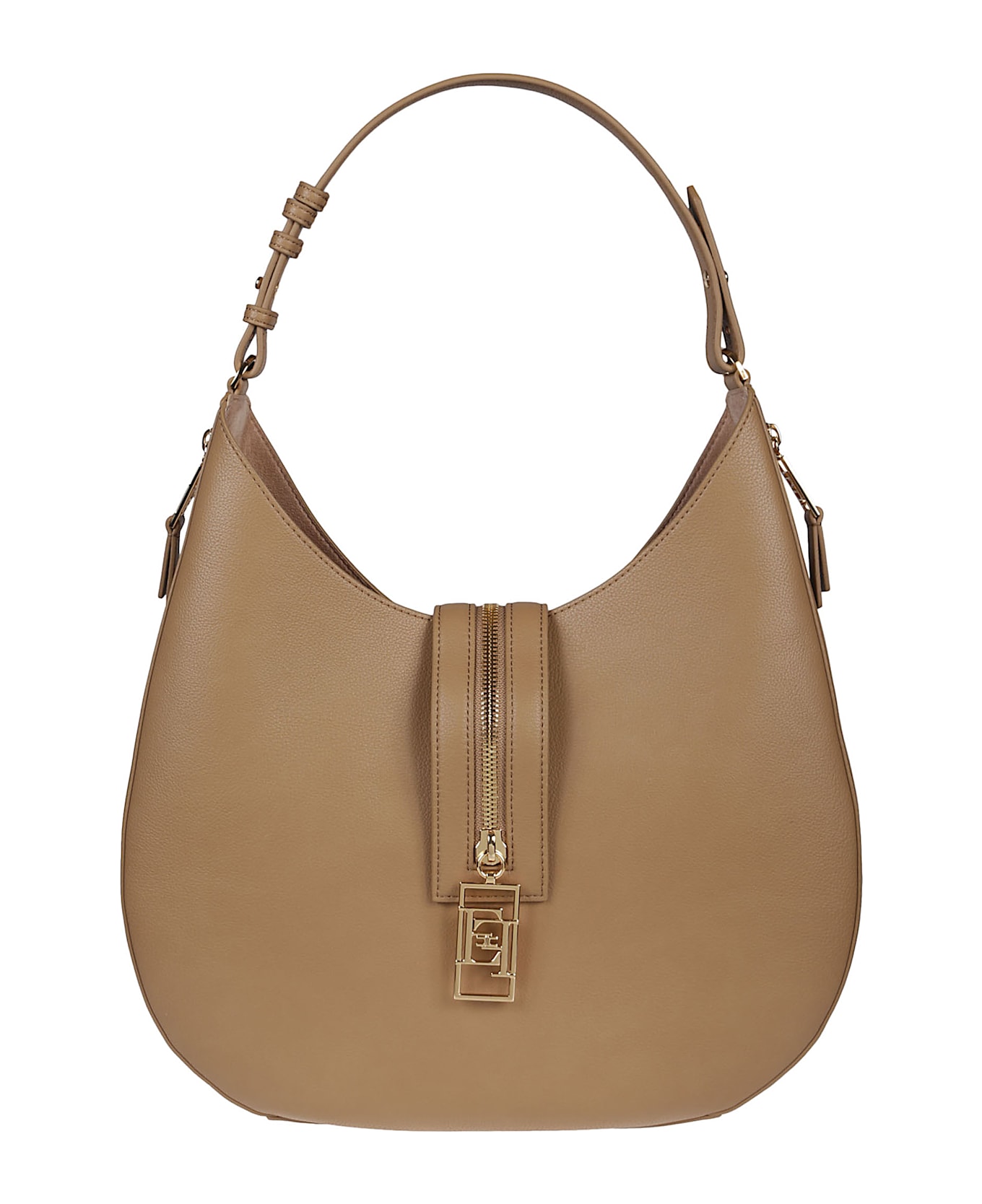 Elisabetta Franchi Hobo Bag - Camel