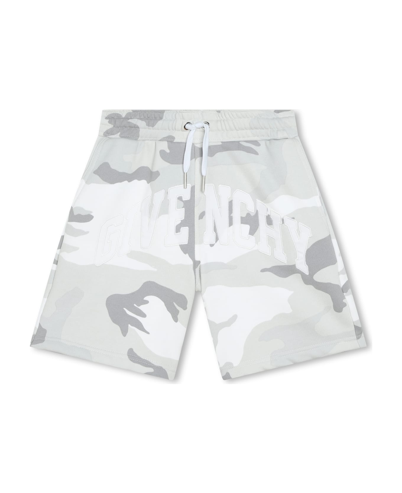 Givenchy Shorts With Camouflage Print - Grigio ボトムス