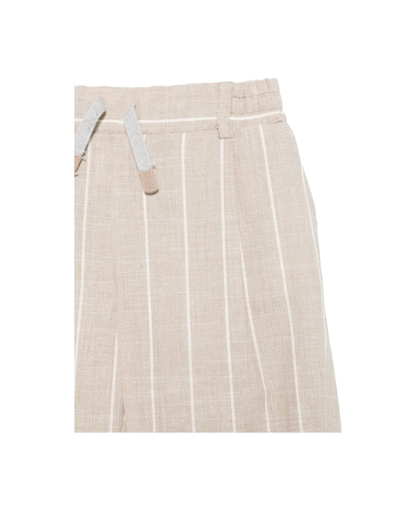 Eleventy Completo A Righe - Beige