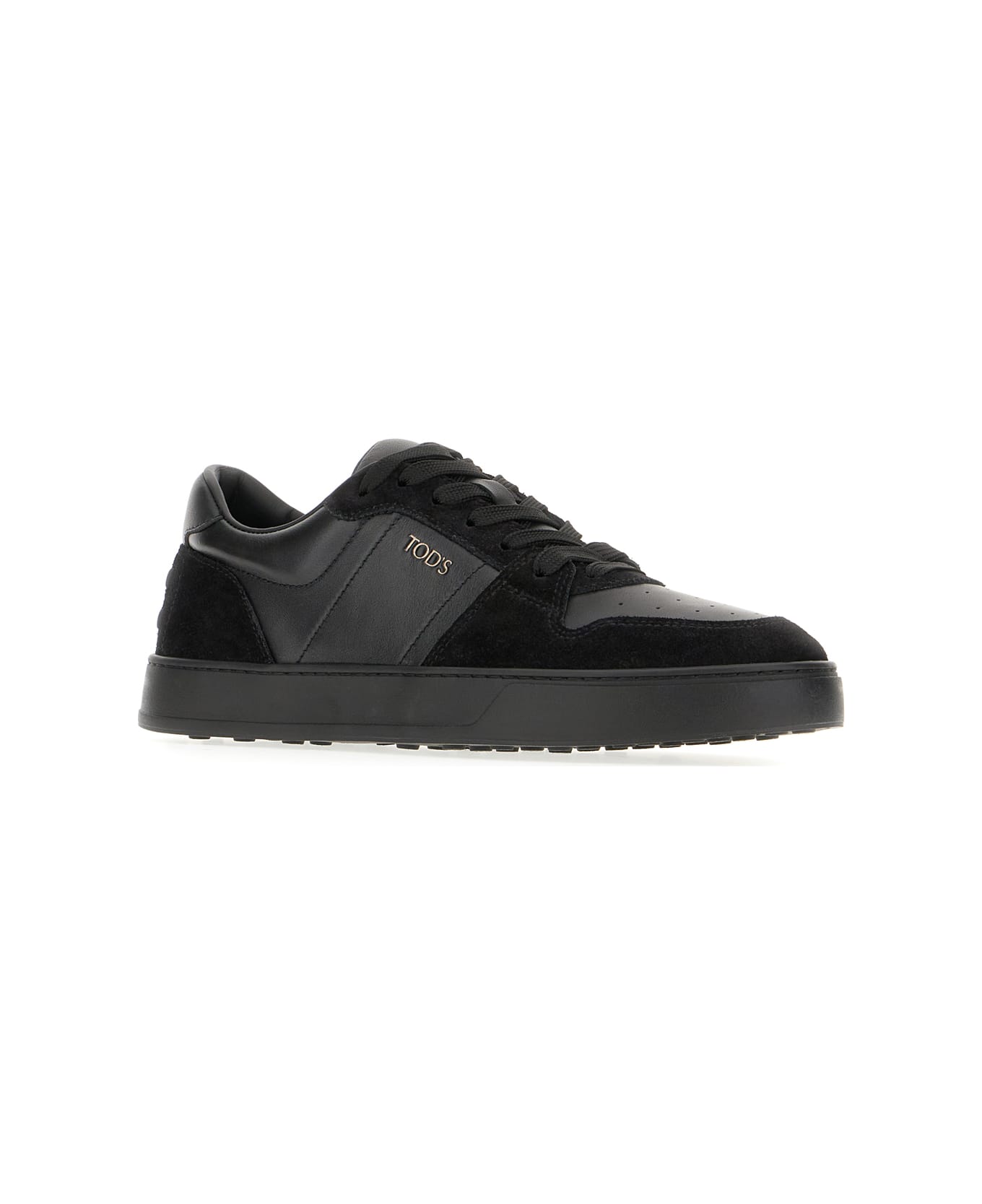 Tod's Black Leather And Suede Sneakers - Nero