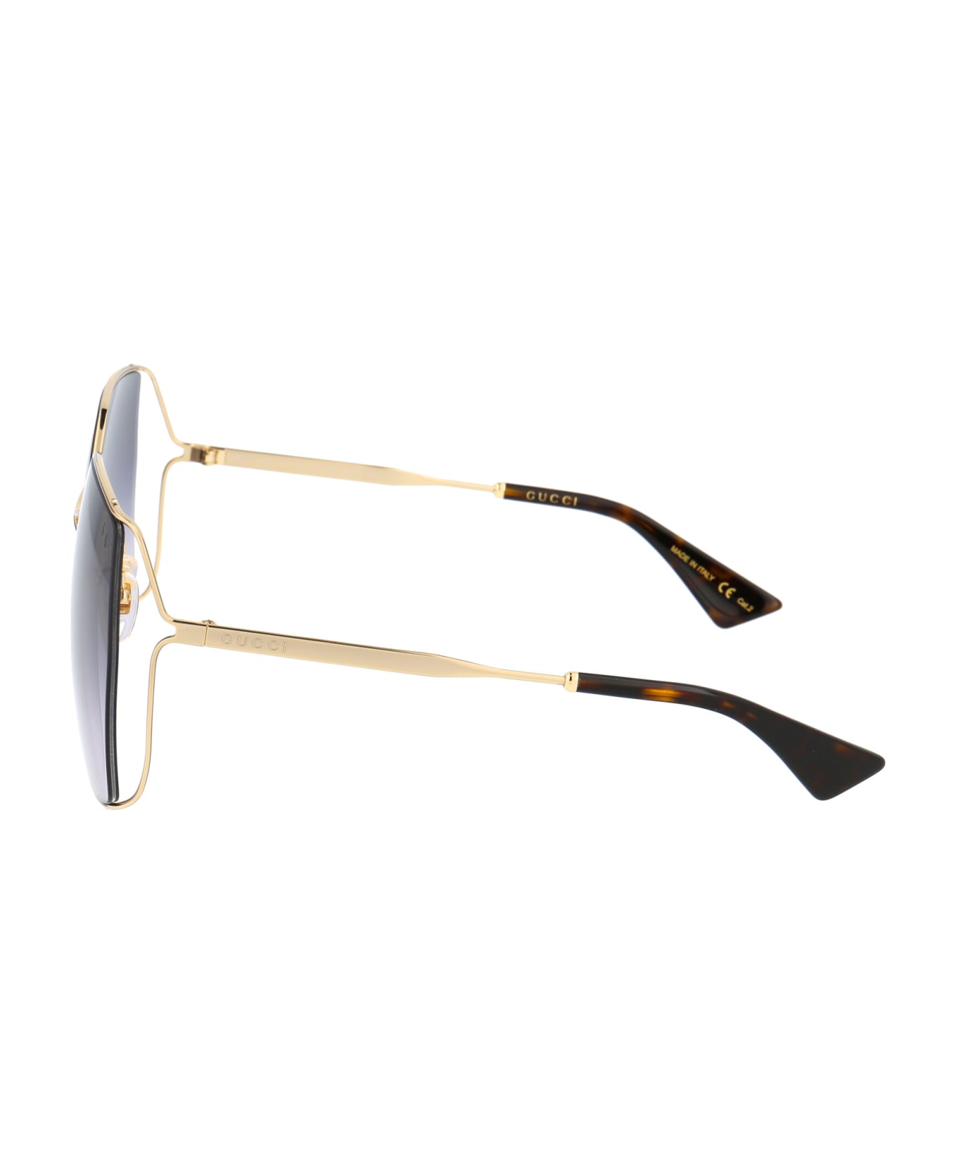 Gucci Eyewear Gg0817s Sunglasses - 001 GOLD GOLD GREY