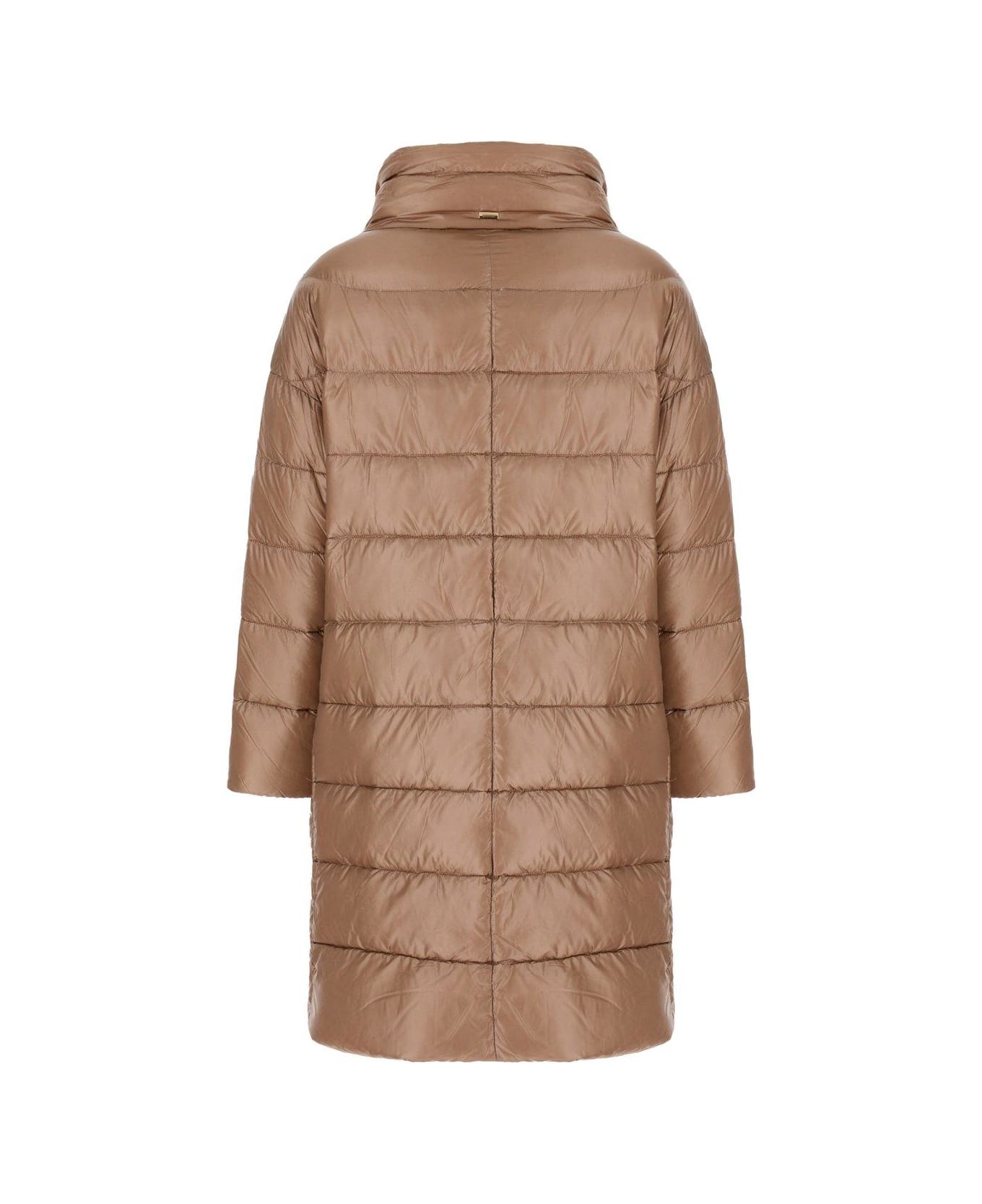 Herno Quilted Down Long Jacket - NEUTRALS