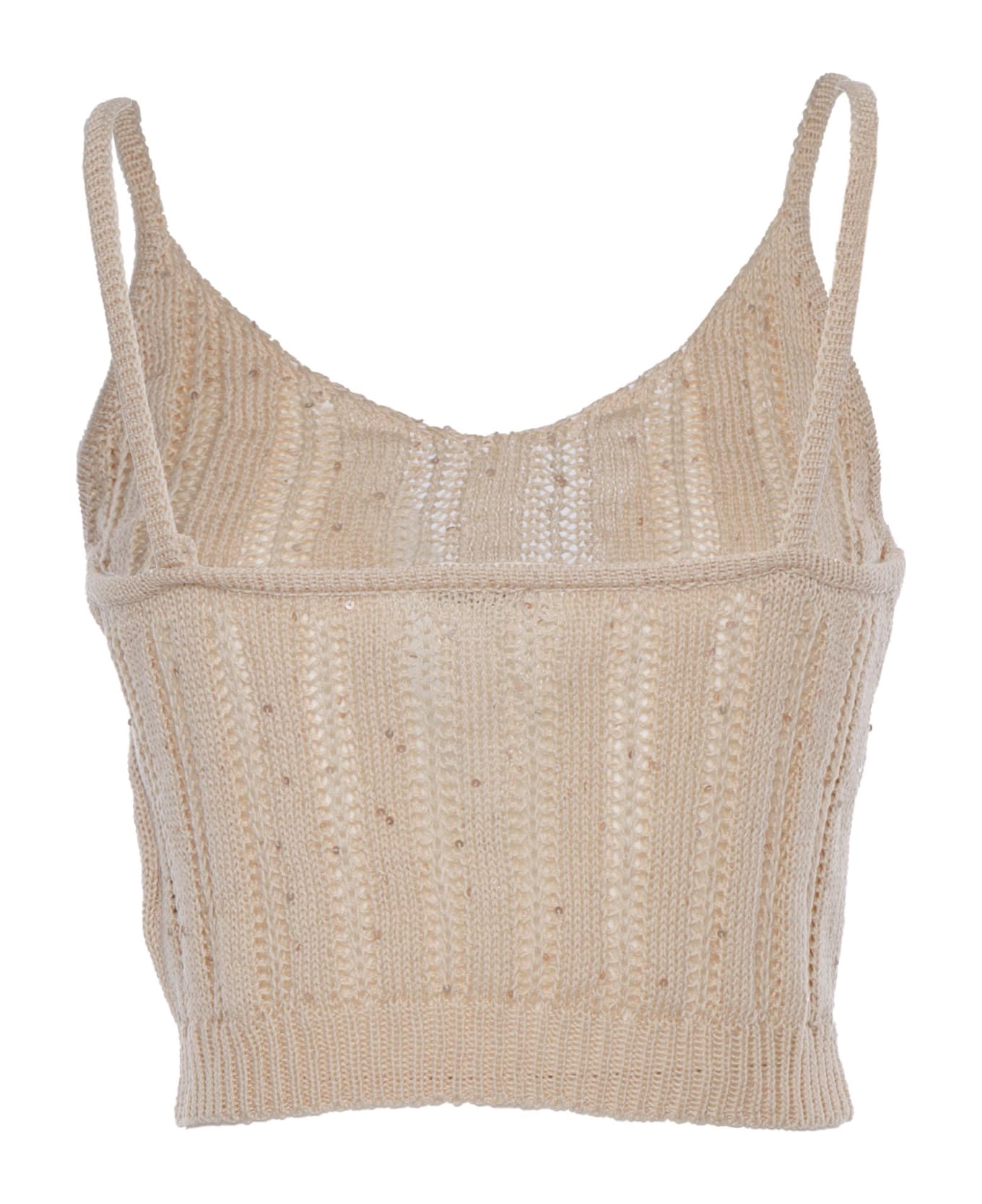 Peserico Knitted Top - CREAM