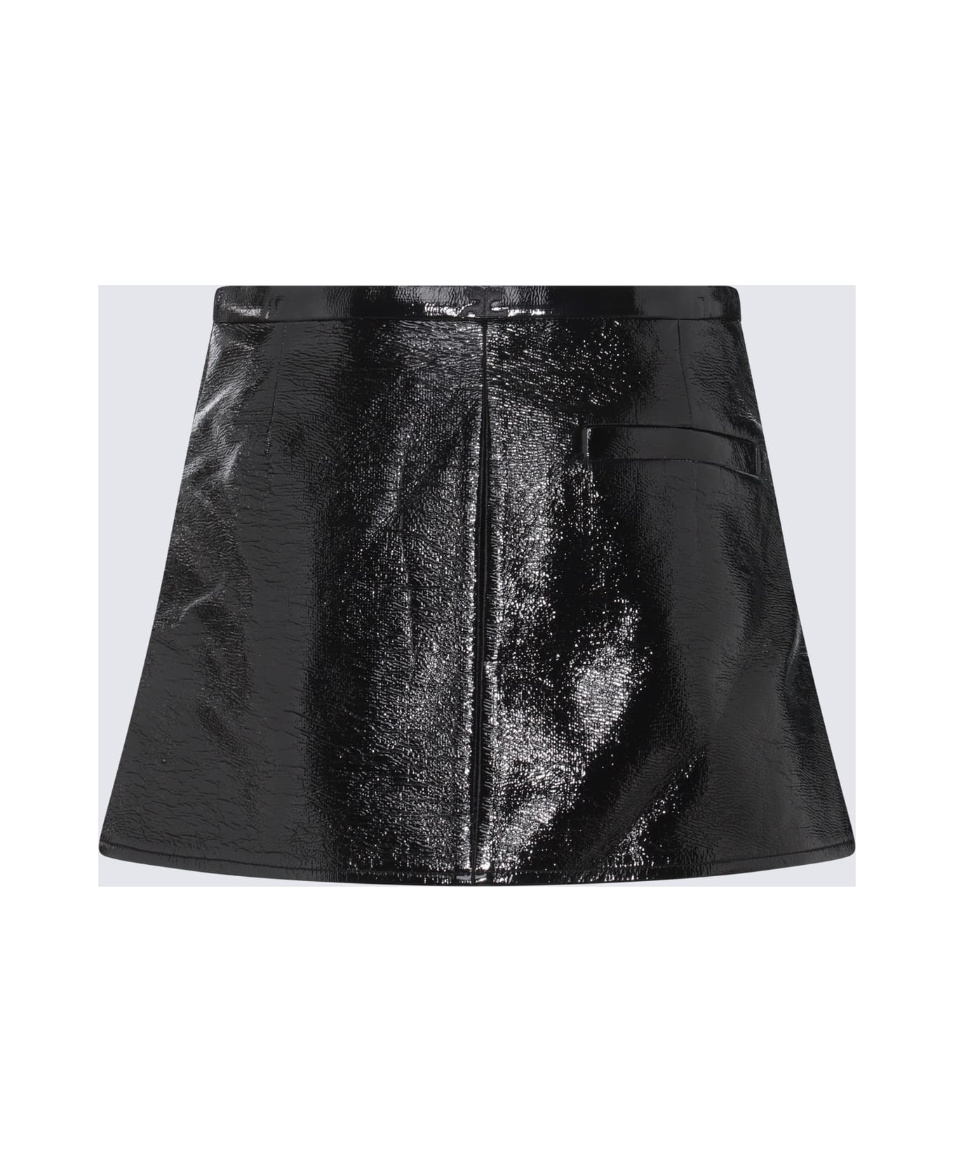 Courrèges Black Vynil Mini Skirt スカート