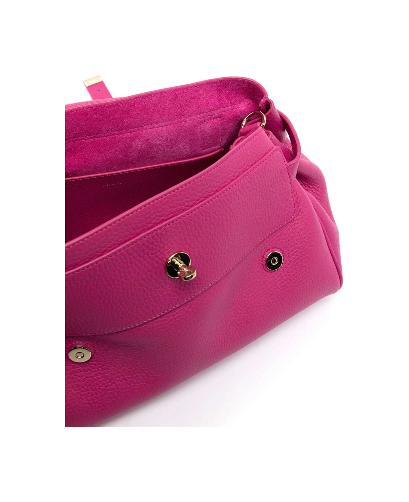 Mulberry alexa Heavy Fuchsia Handbag With Twist Lock Closure In 