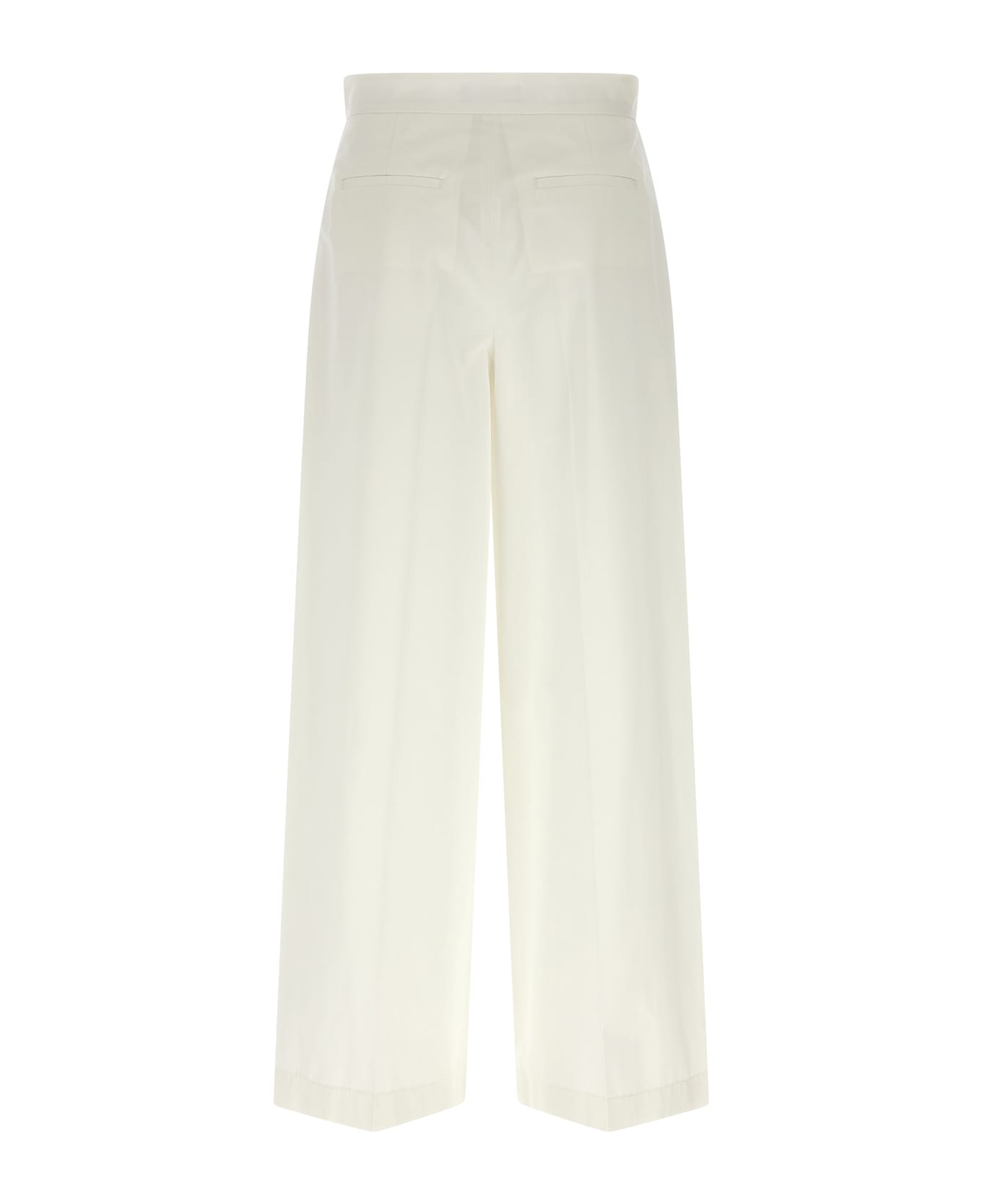 Fabiana Filippi Wide Cotton Trousers - White