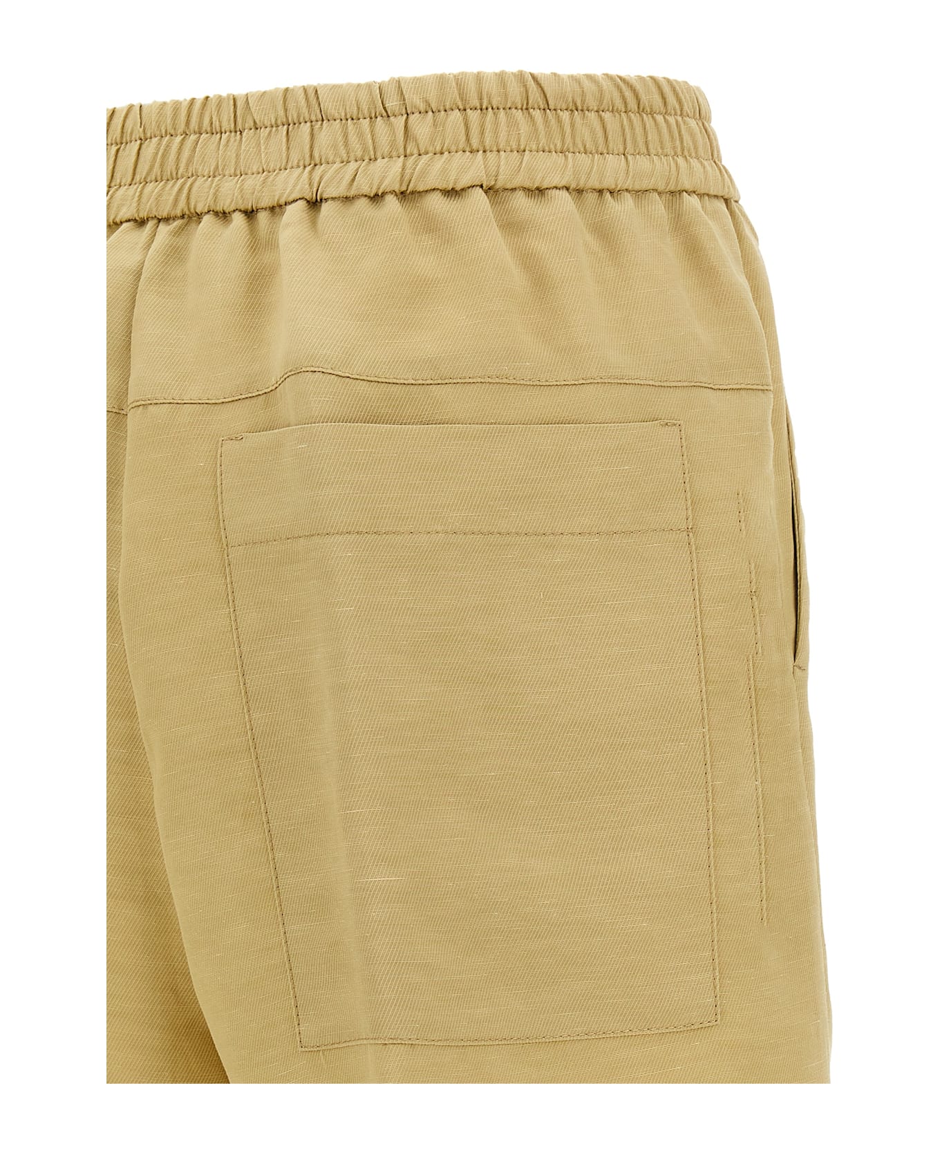 (nude) Linen Bermuda Shorts - Beige